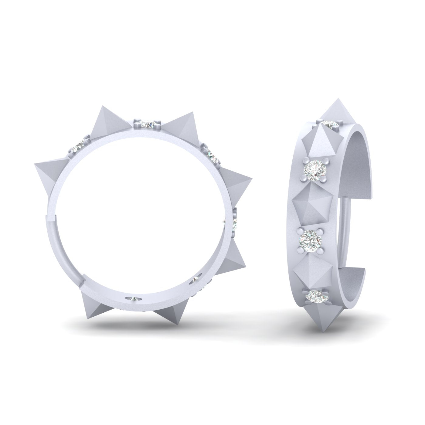 STERLING SILVER THORNY EARRINGS