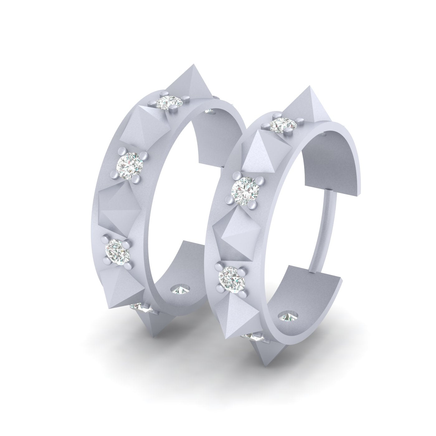 STERLING SILVER THORNY EARRINGS