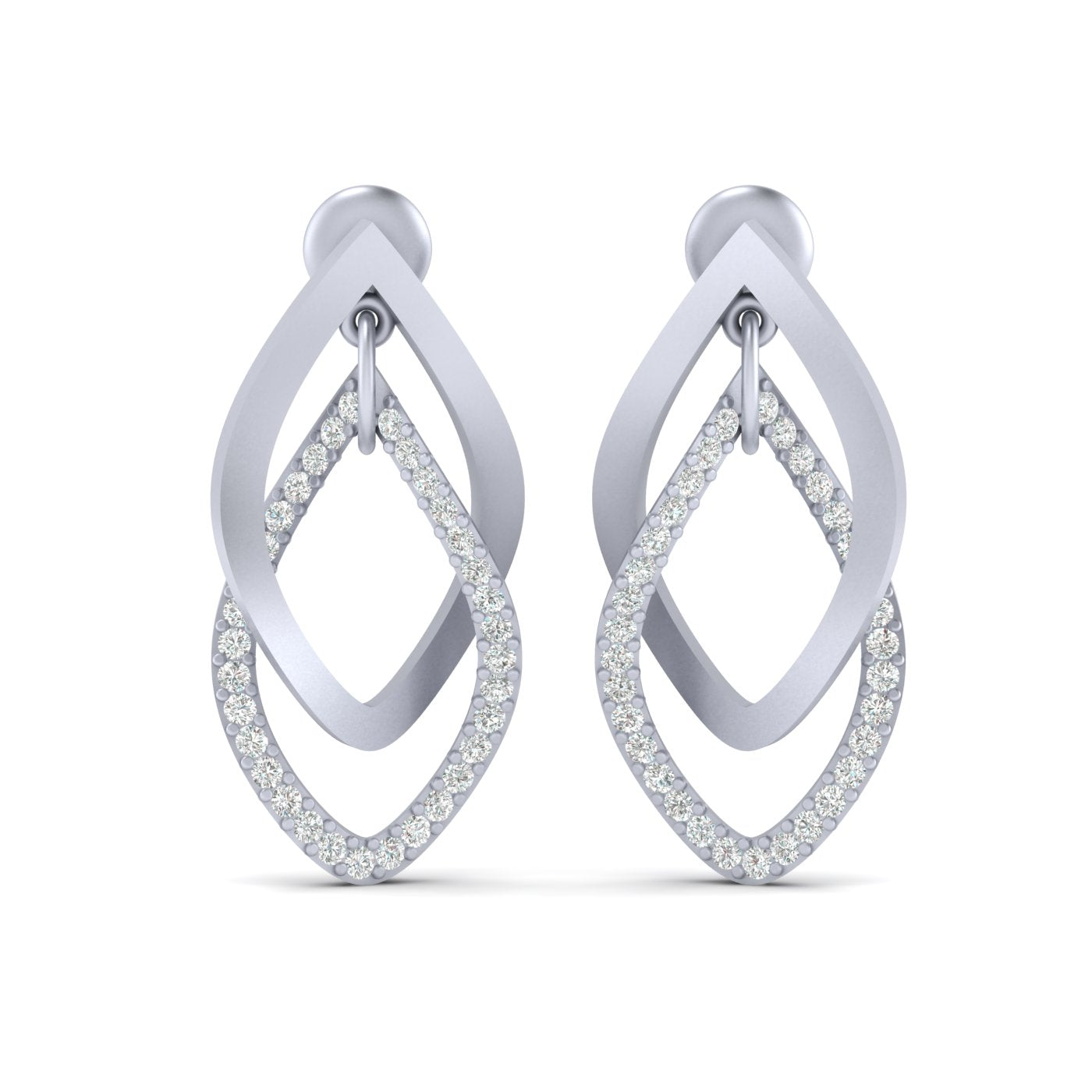 ROSE GOLD INTERLOCKING EARRINGS