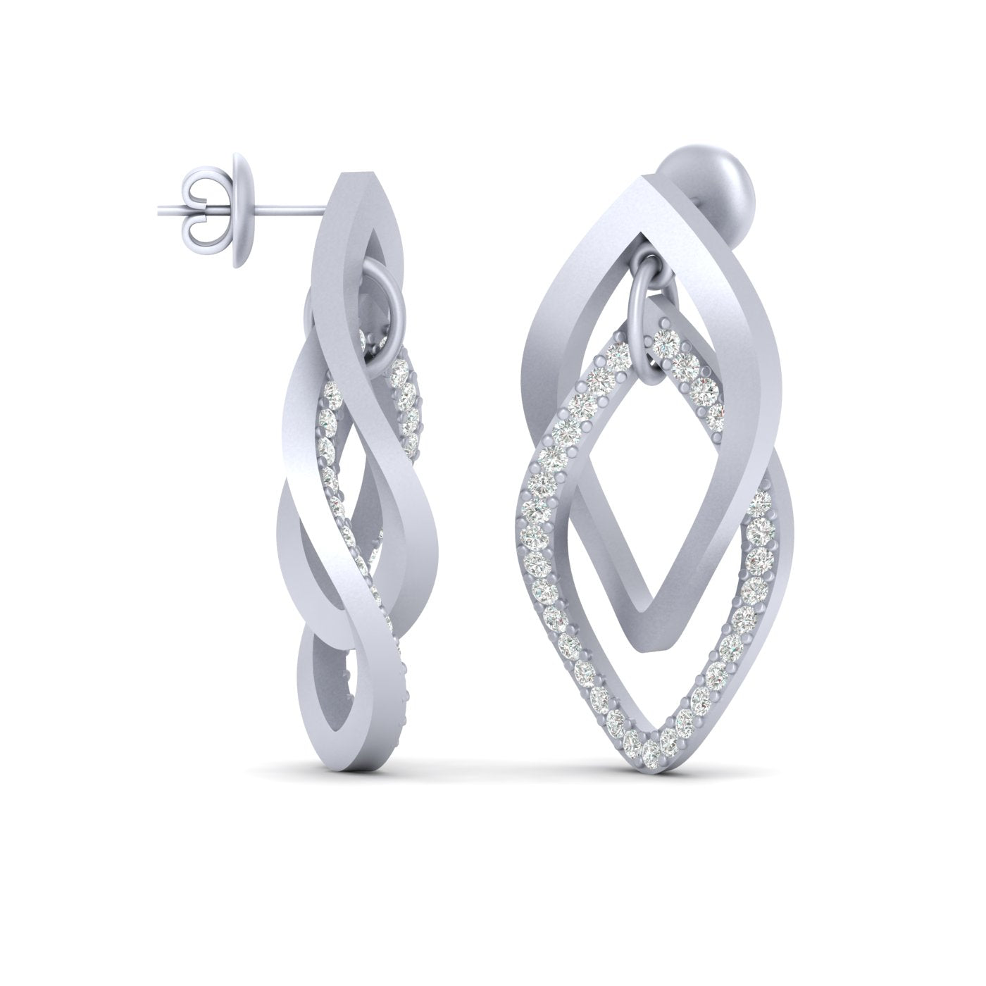 ROSE GOLD INTERLOCKING EARRINGS