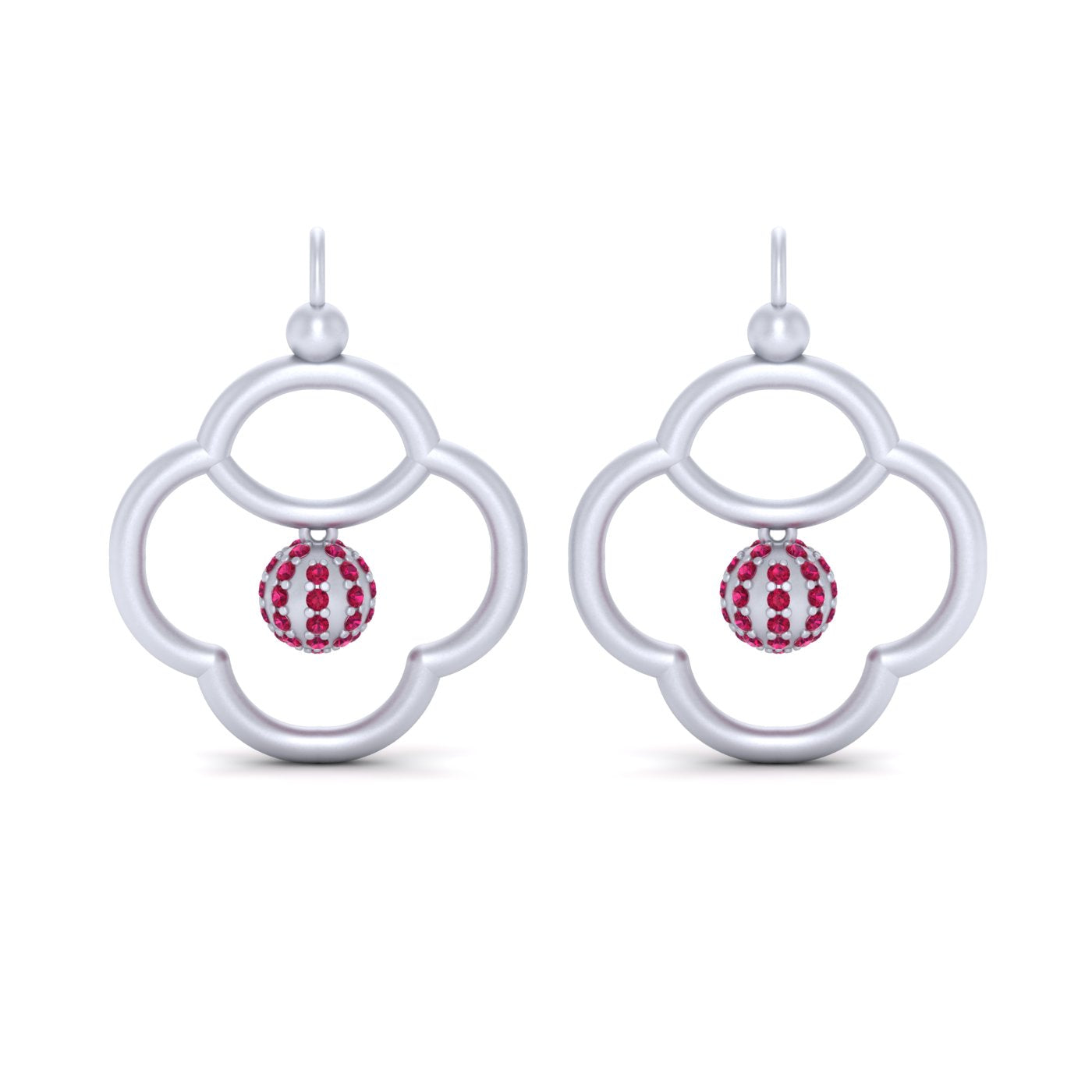 HANGING CLUSTER BALL EARRINGS