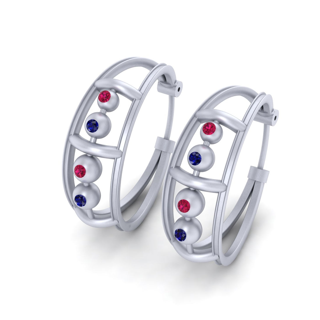 SILVER HOOP EARRINGS FOR HER