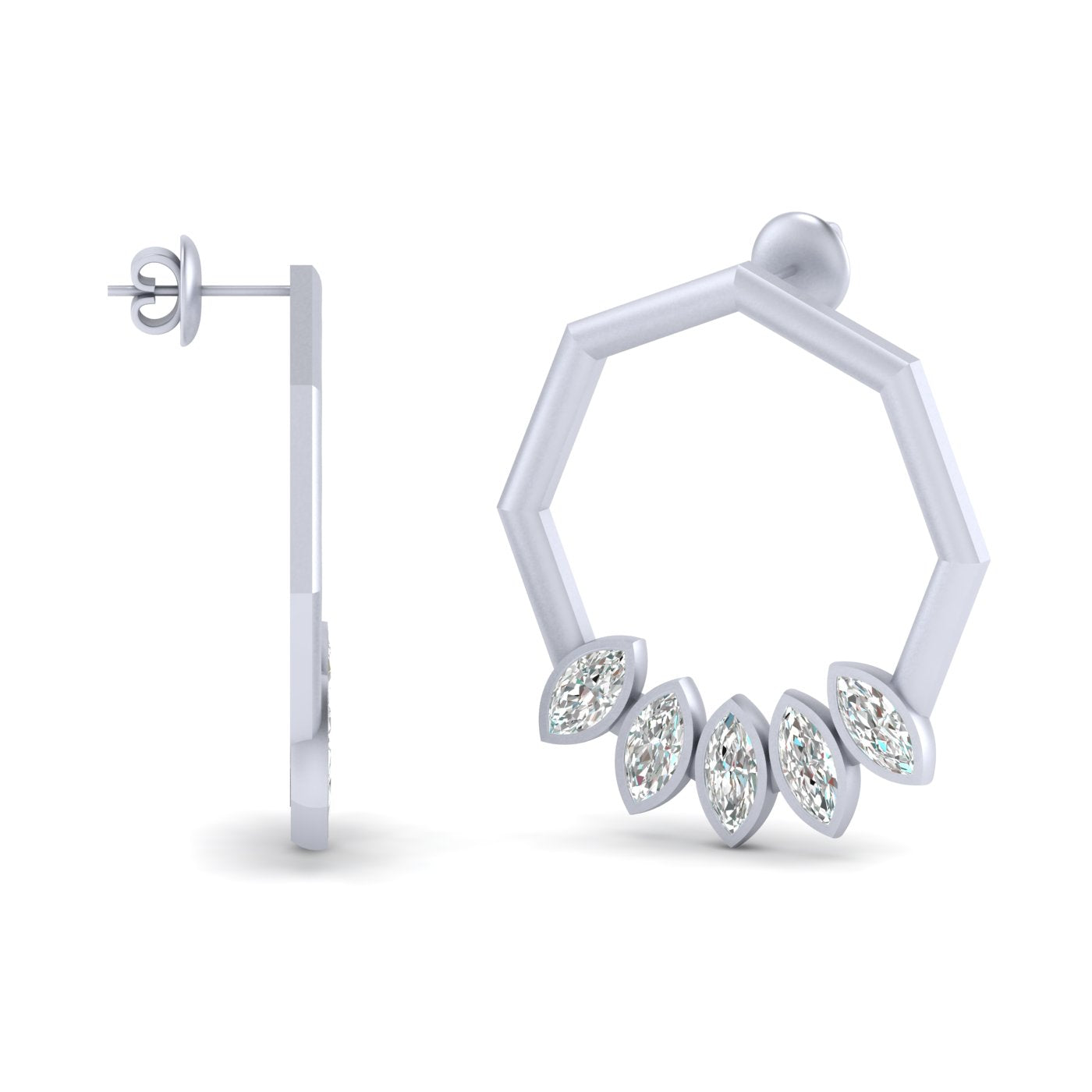 DIAMOND EARRINGS ROSE GOLD