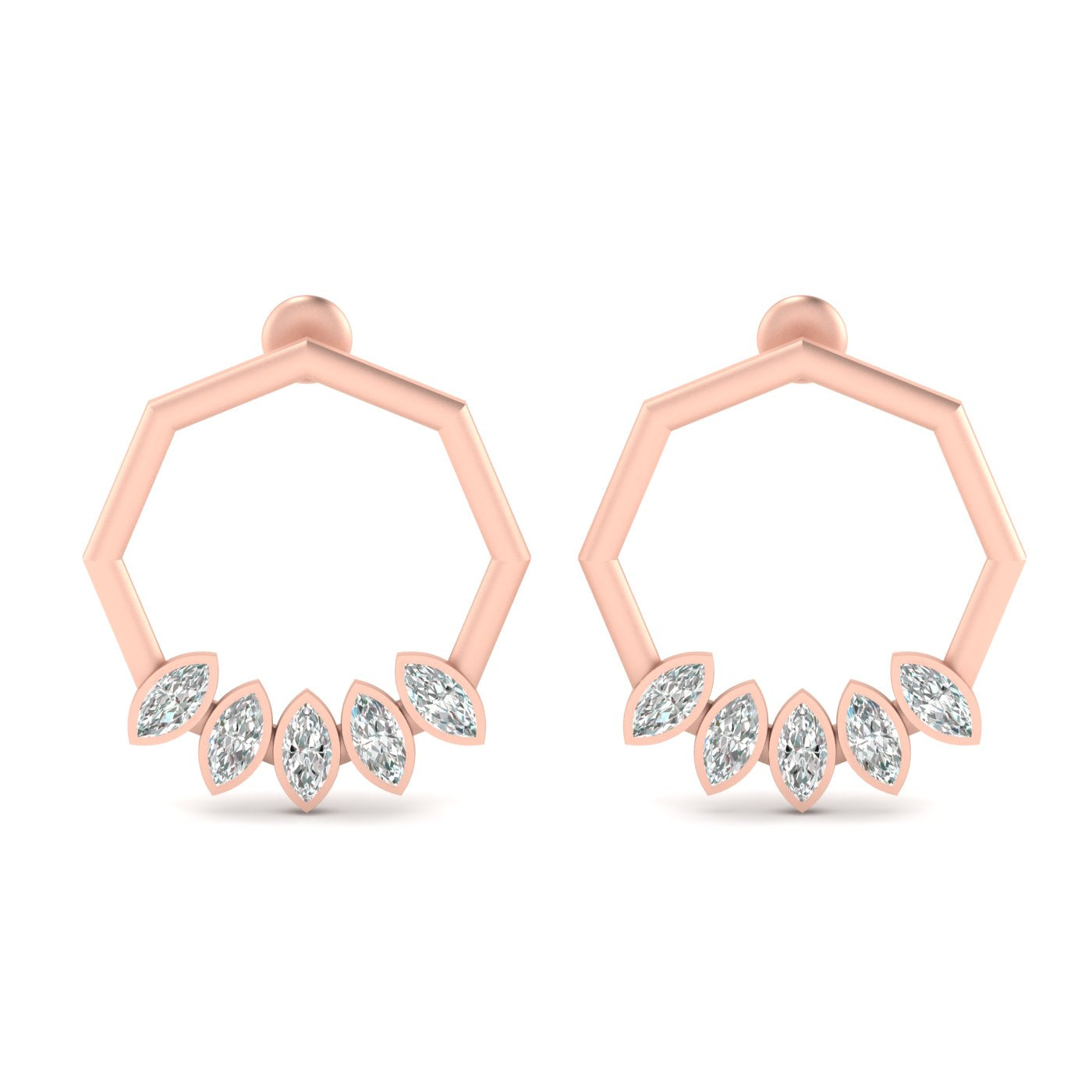 DIAMOND EARRINGS ROSE GOLD