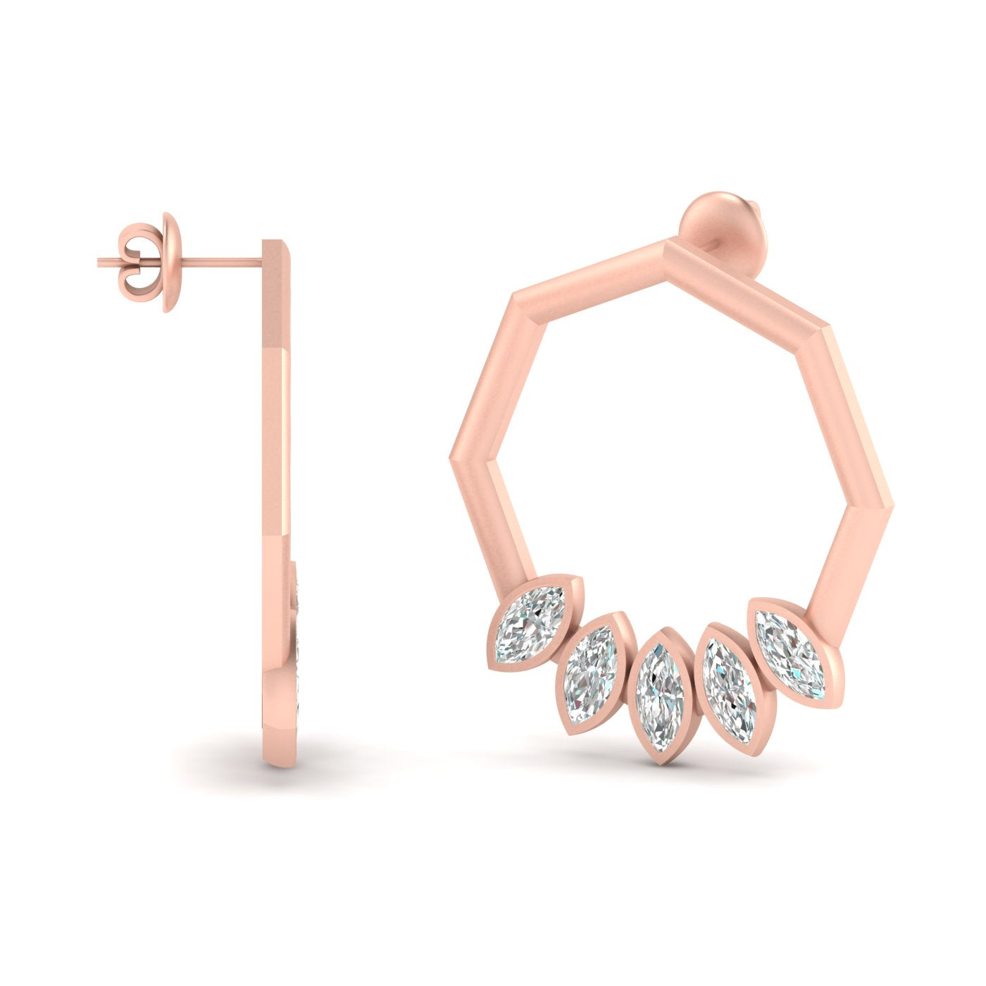 DIAMOND EARRINGS ROSE GOLD