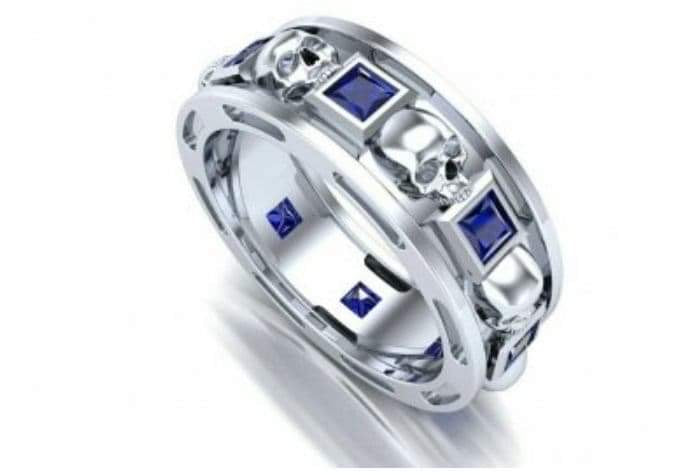 Skull Wedding Band
