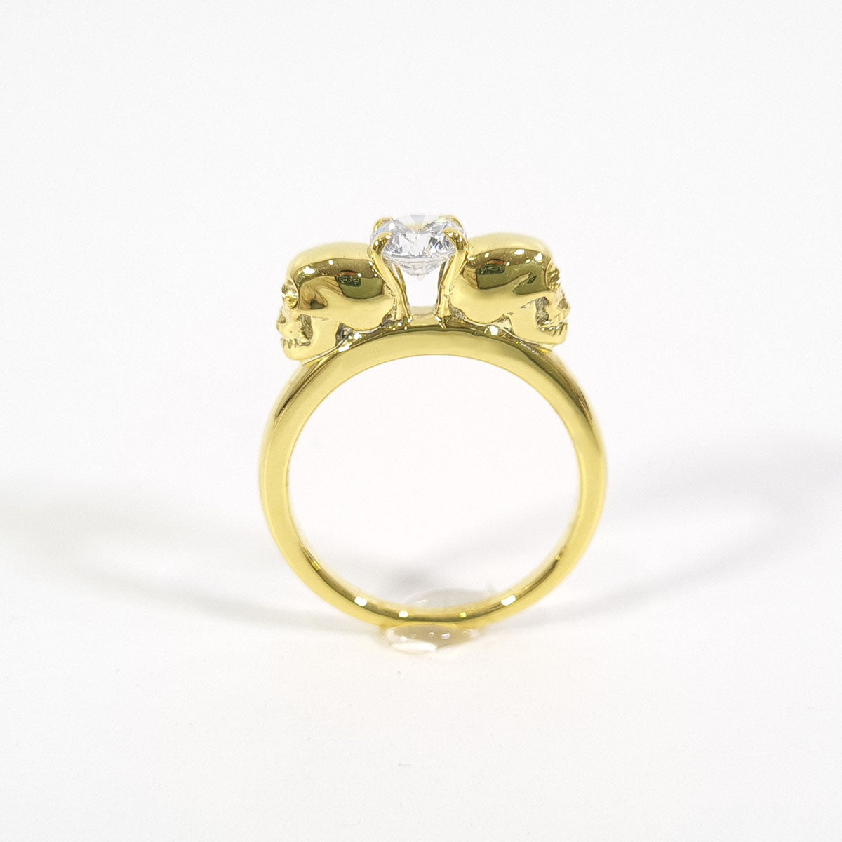 Solitaire Diamond Skull Wedding Ring