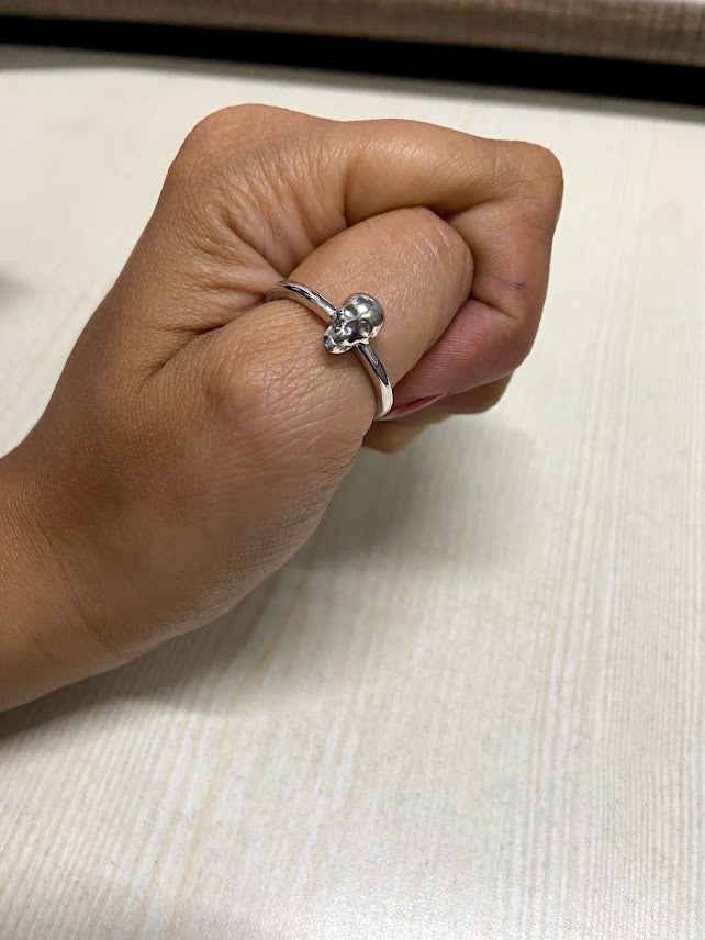 Minimalist Dainty Skull Ring