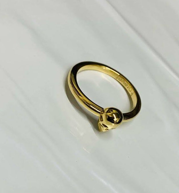 Minimalist Dainty Skull Ring