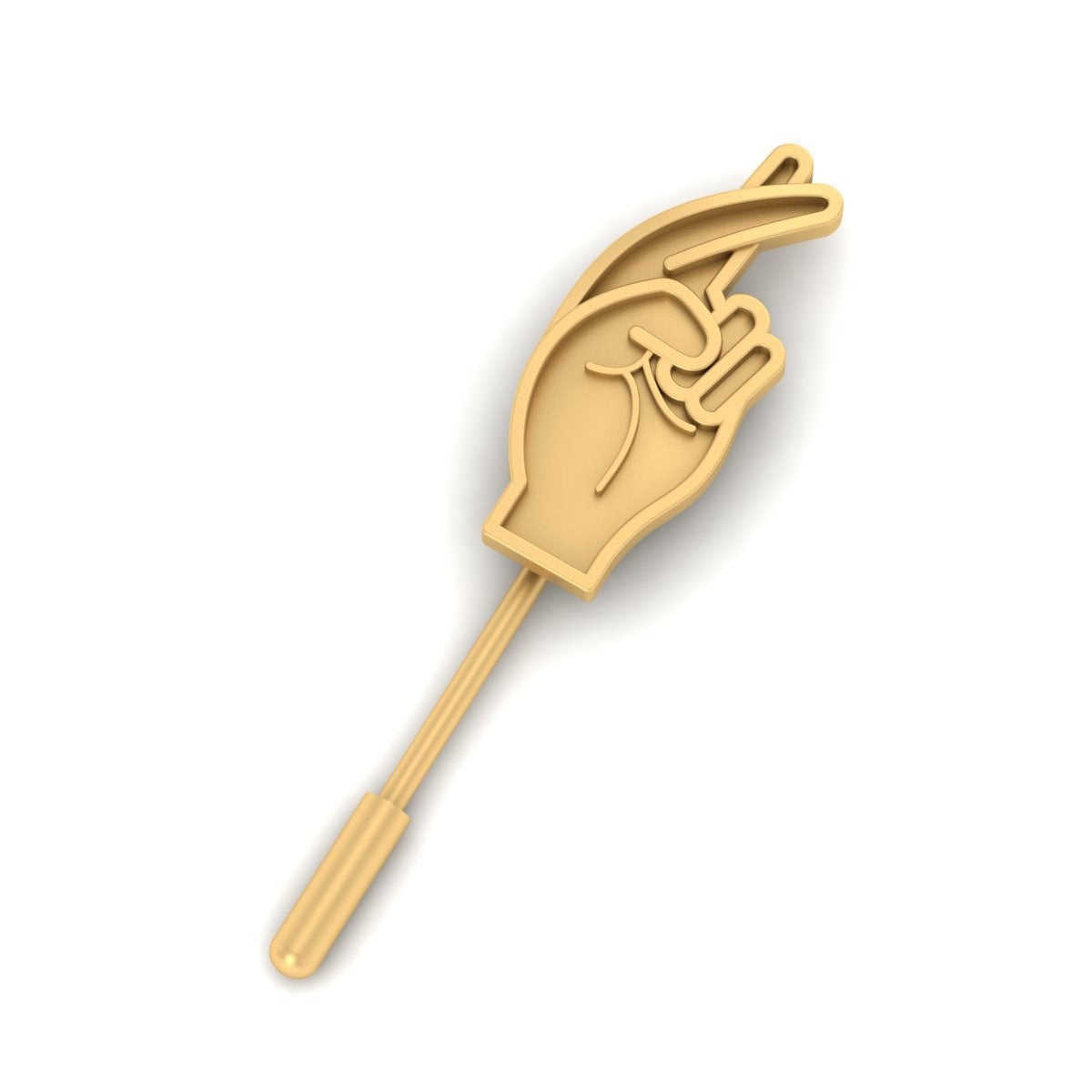 FINGERS CROSSED LAPEL PIN