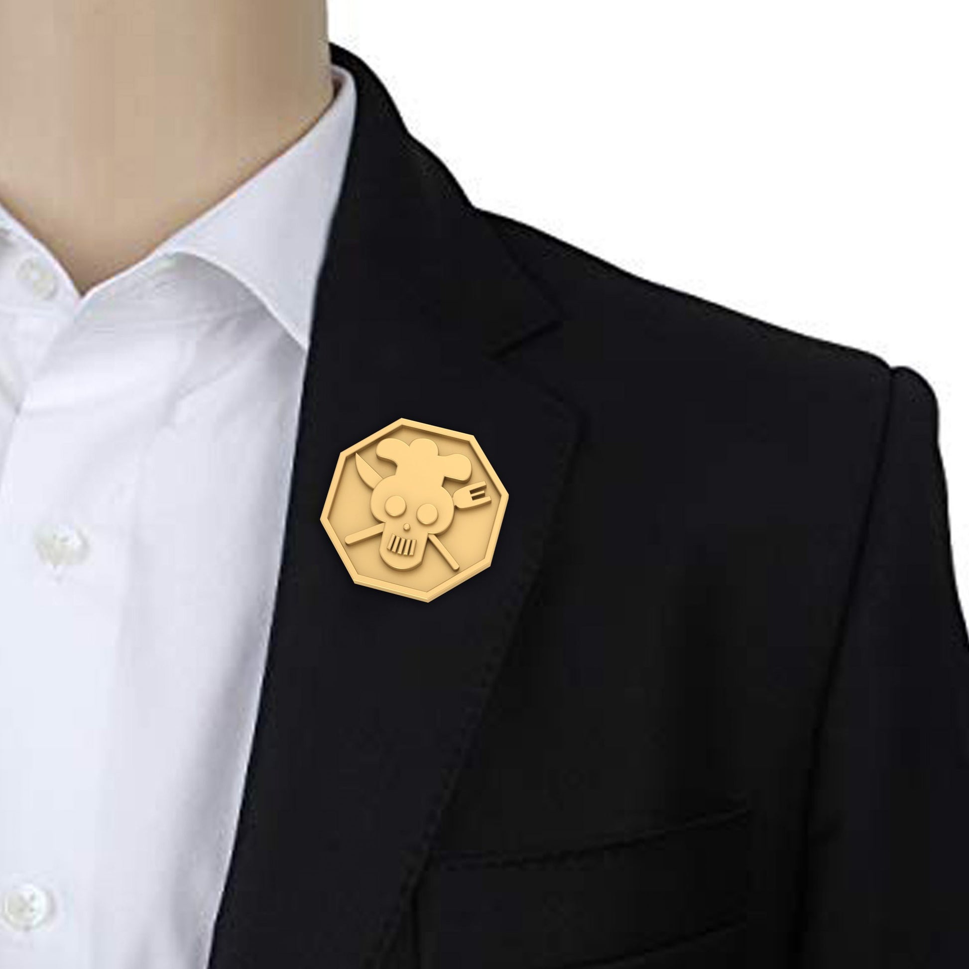 FORK AND KNIFE CHEF BADGE