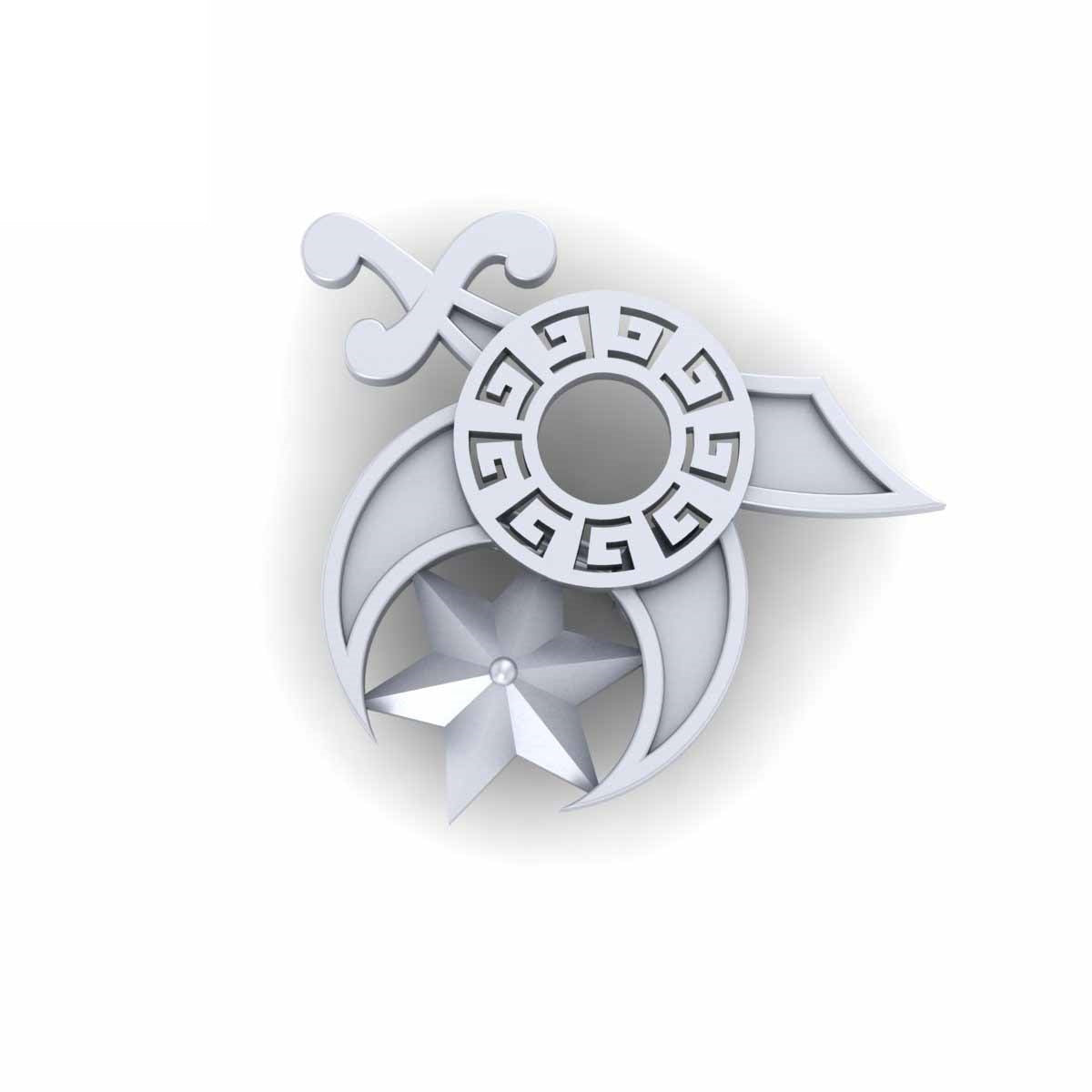 SHRINERS LOGO PINK BROOCH