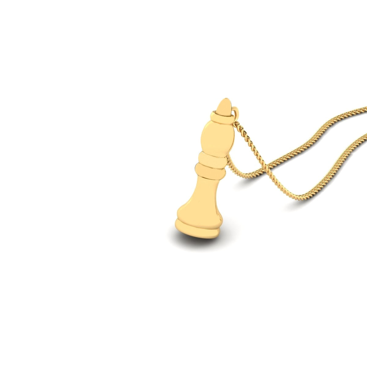 GOLD CHESS QUEEN PENDANT