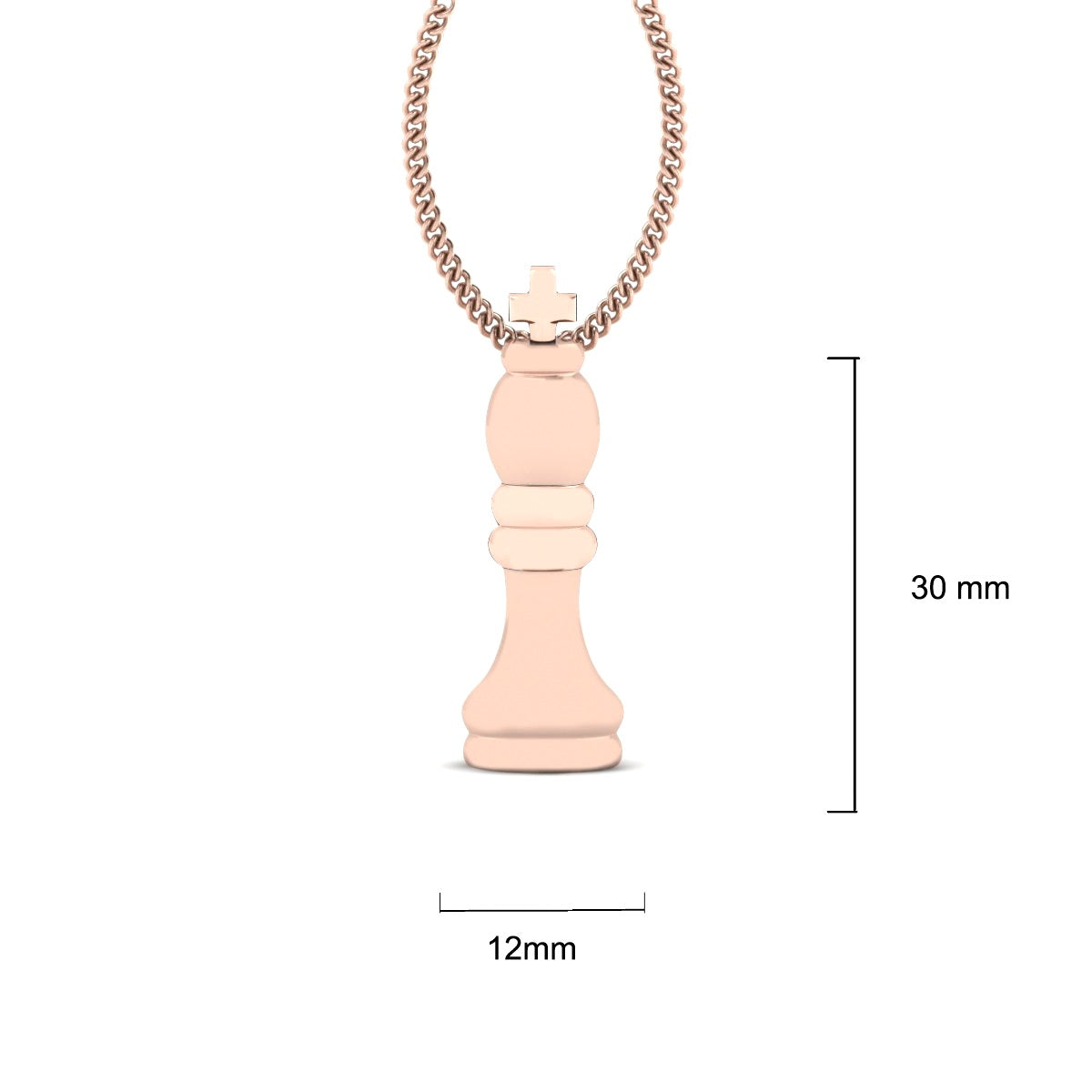 ROSE GOLD CHESS KING PENDANT