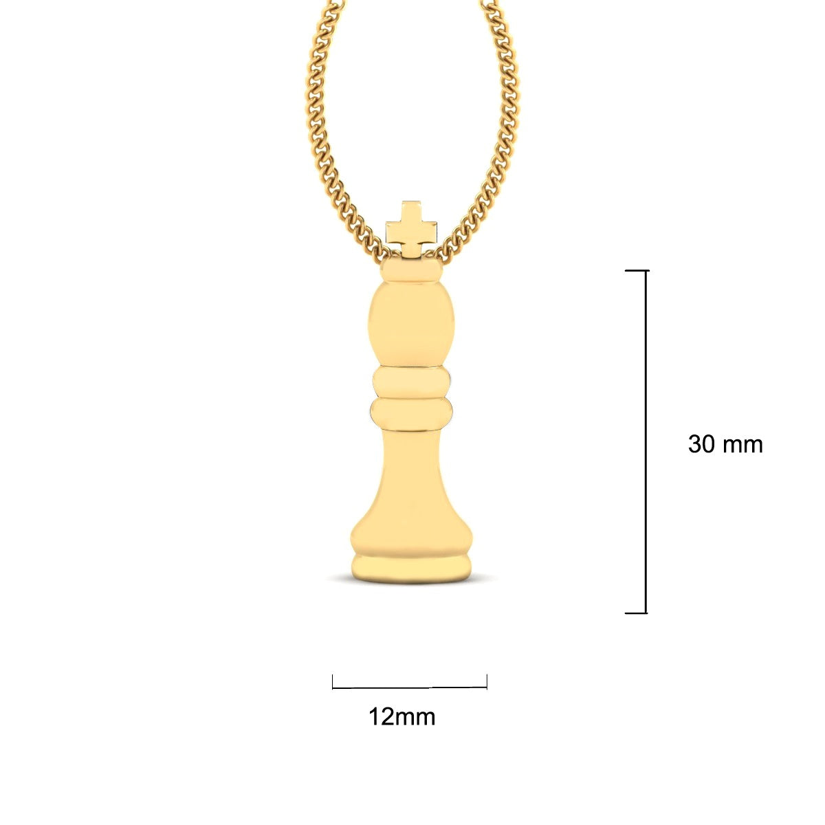 GOLD CHESS KING PENDANT