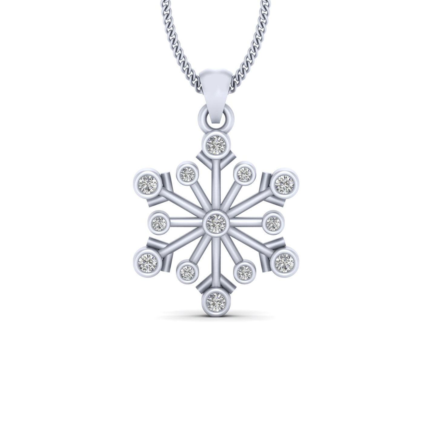 DIAMOND CHRISTMAS SNOWFLAKE PENDANT