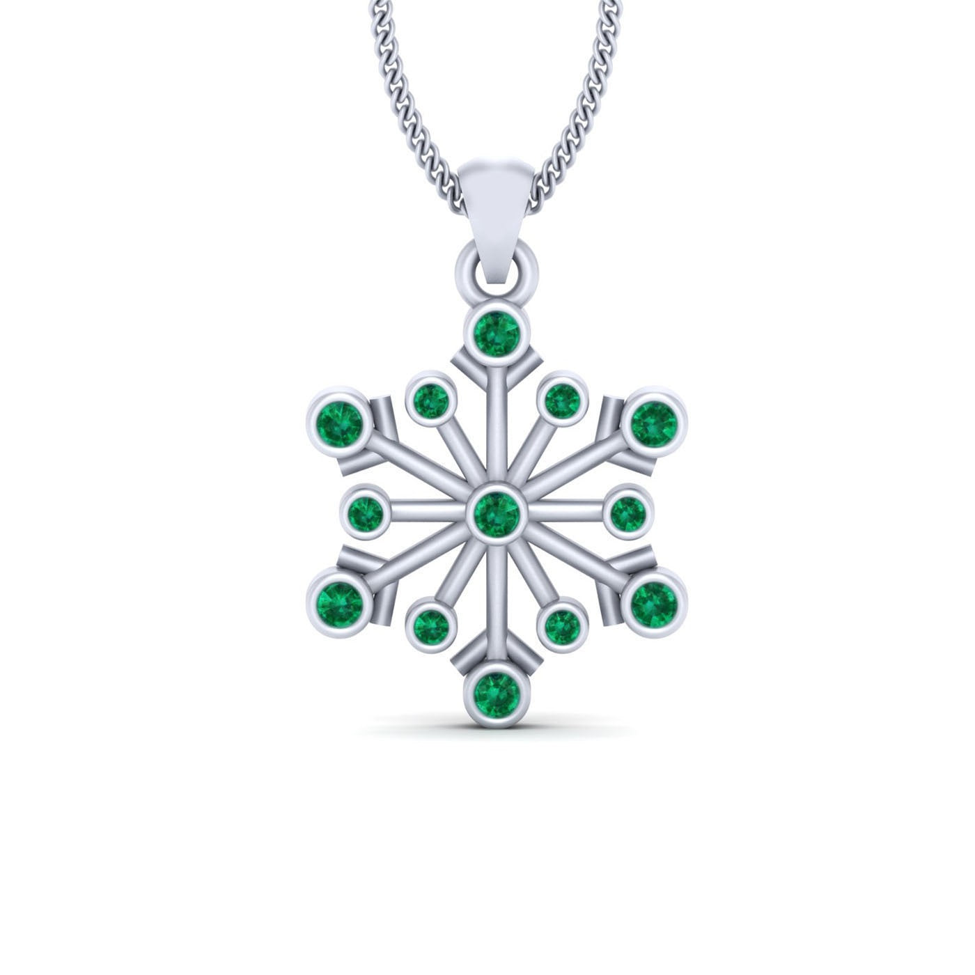 DIAMOND CHRISTMAS SNOWFLAKE PENDANT