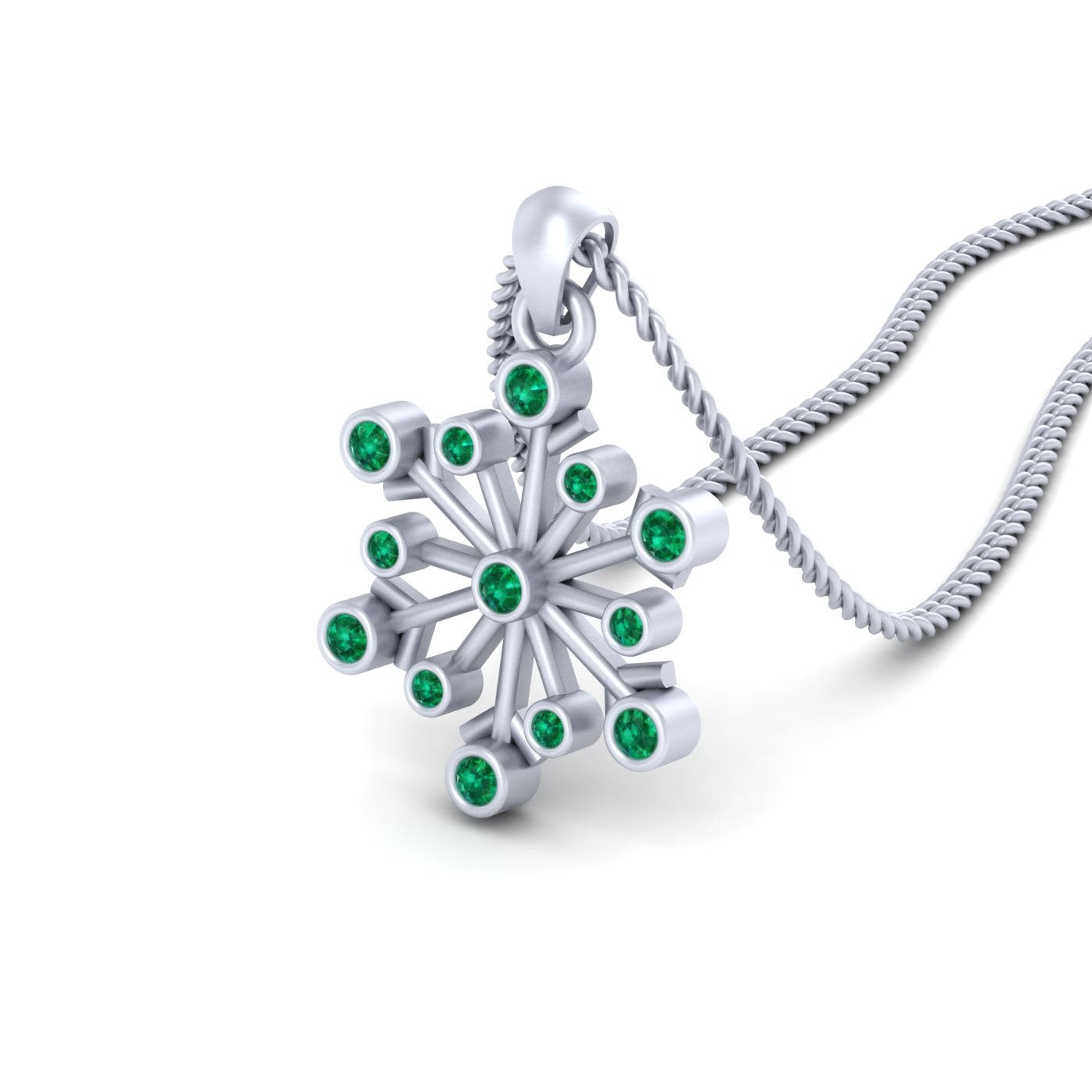 DIAMOND CHRISTMAS SNOWFLAKE PENDANT
