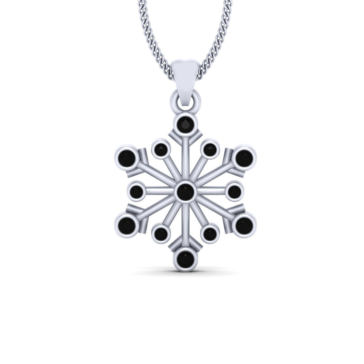 DIAMOND CHRISTMAS SNOWFLAKE PENDANT