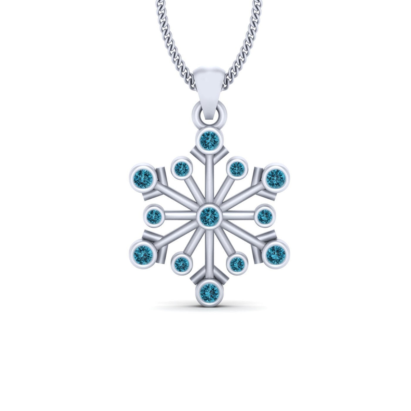 DIAMOND CHRISTMAS SNOWFLAKE PENDANT