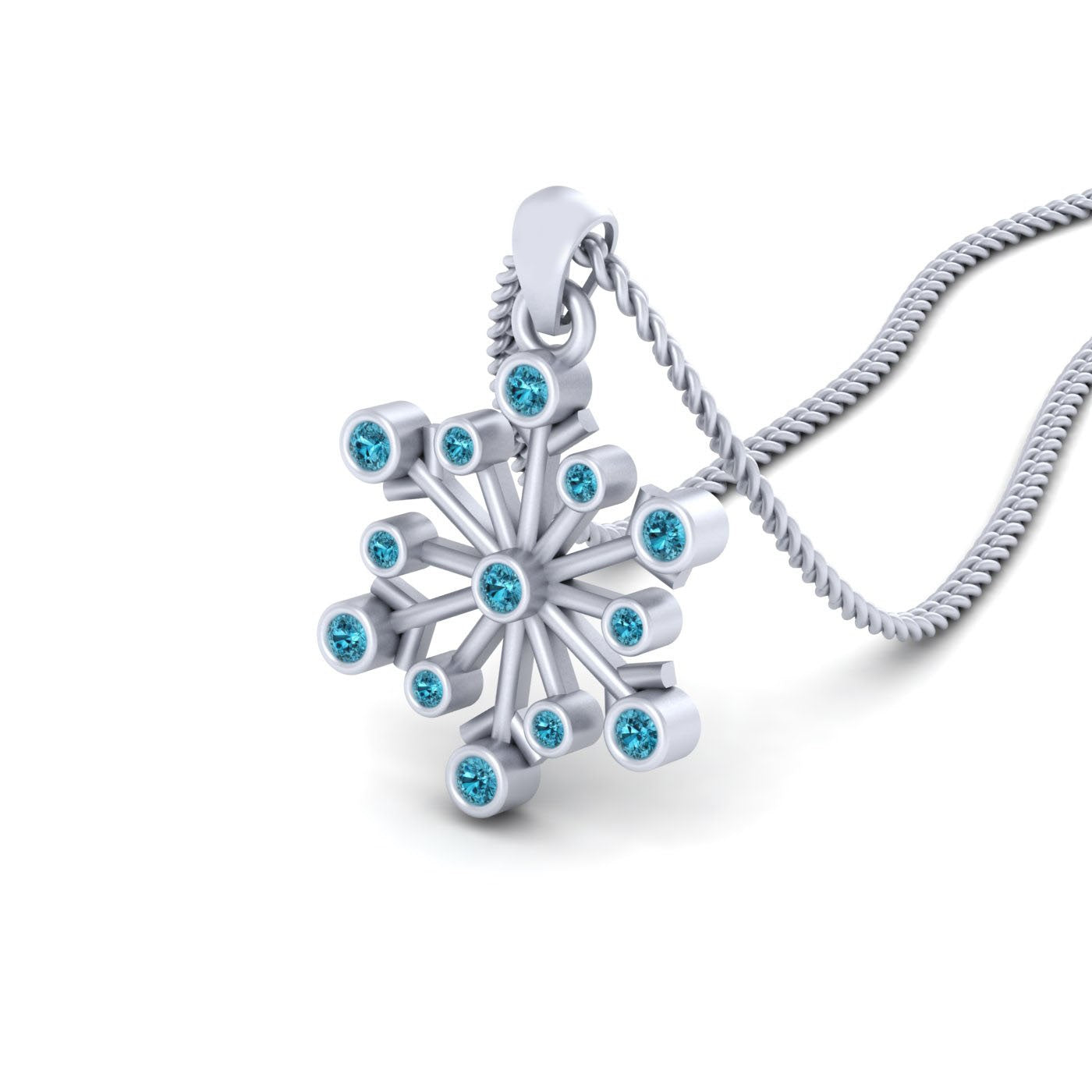 DIAMOND CHRISTMAS SNOWFLAKE PENDANT