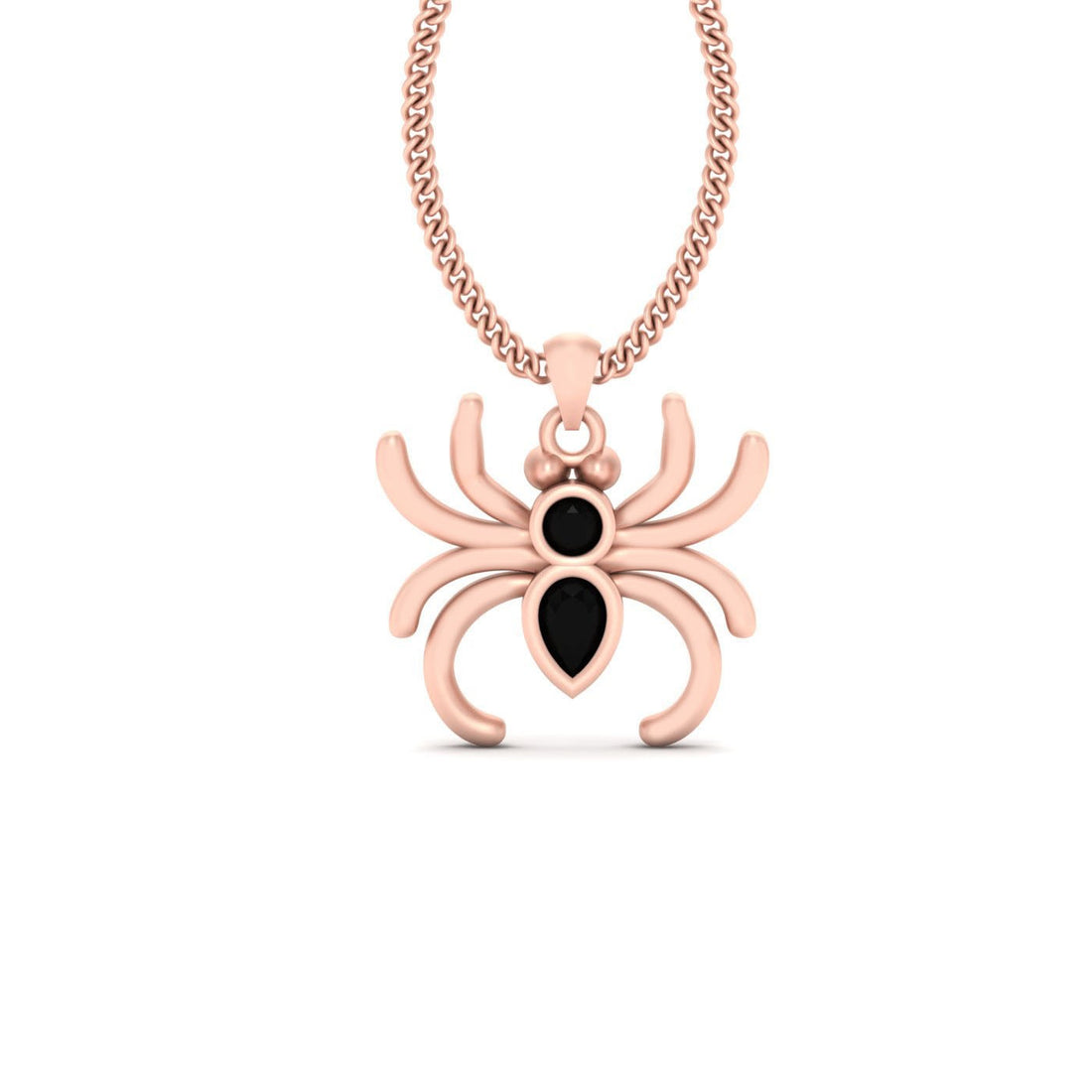 ONYX SPIDER PENDANT LOCKET