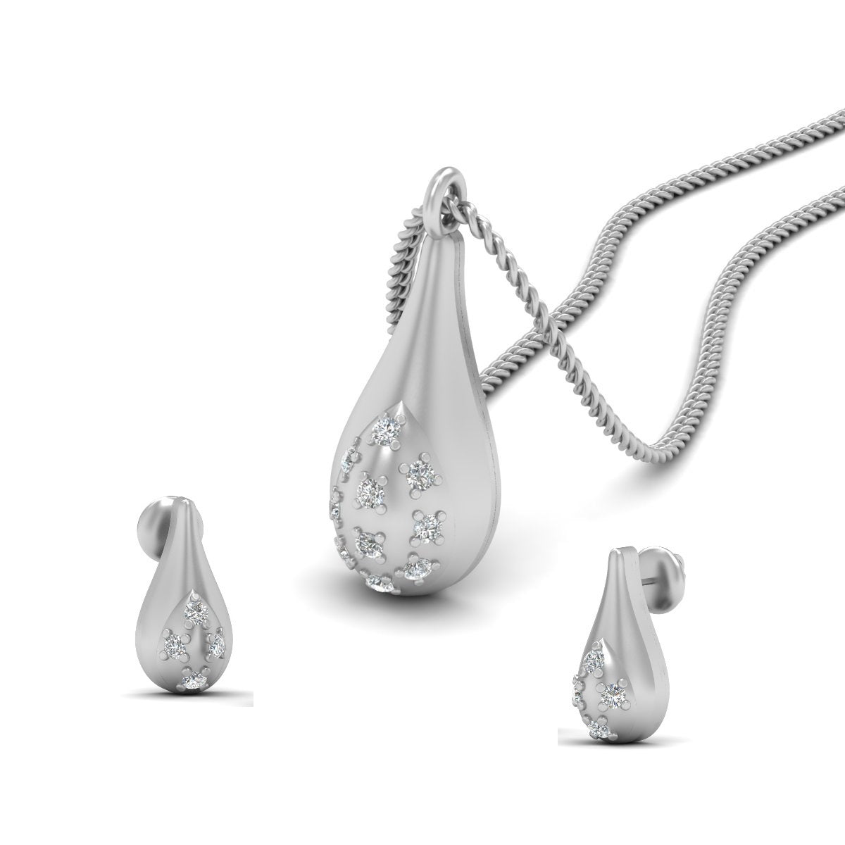 DIAMOND PENDANT EARRINGS SET