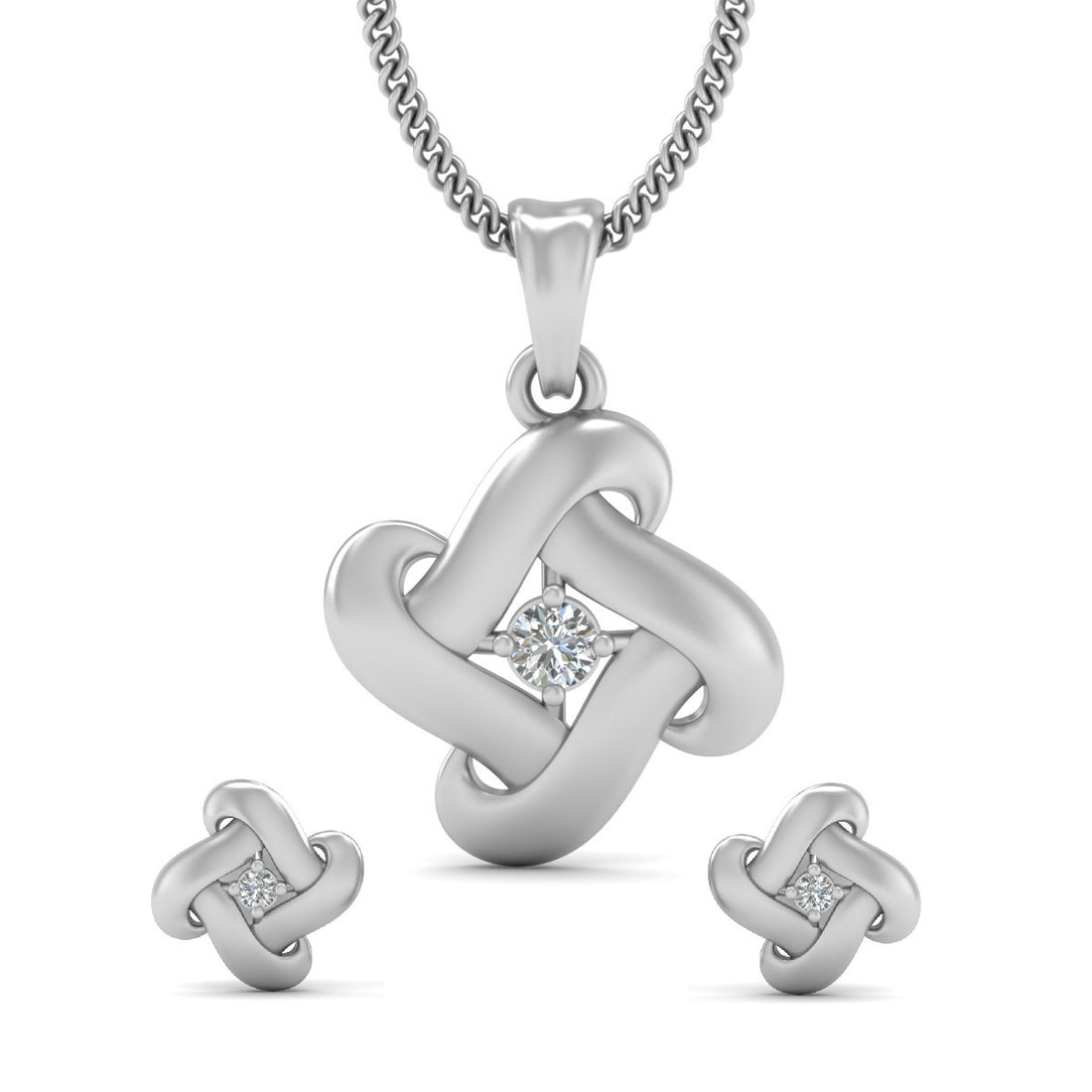 ROSE GOLD KNOT PENDANT SET