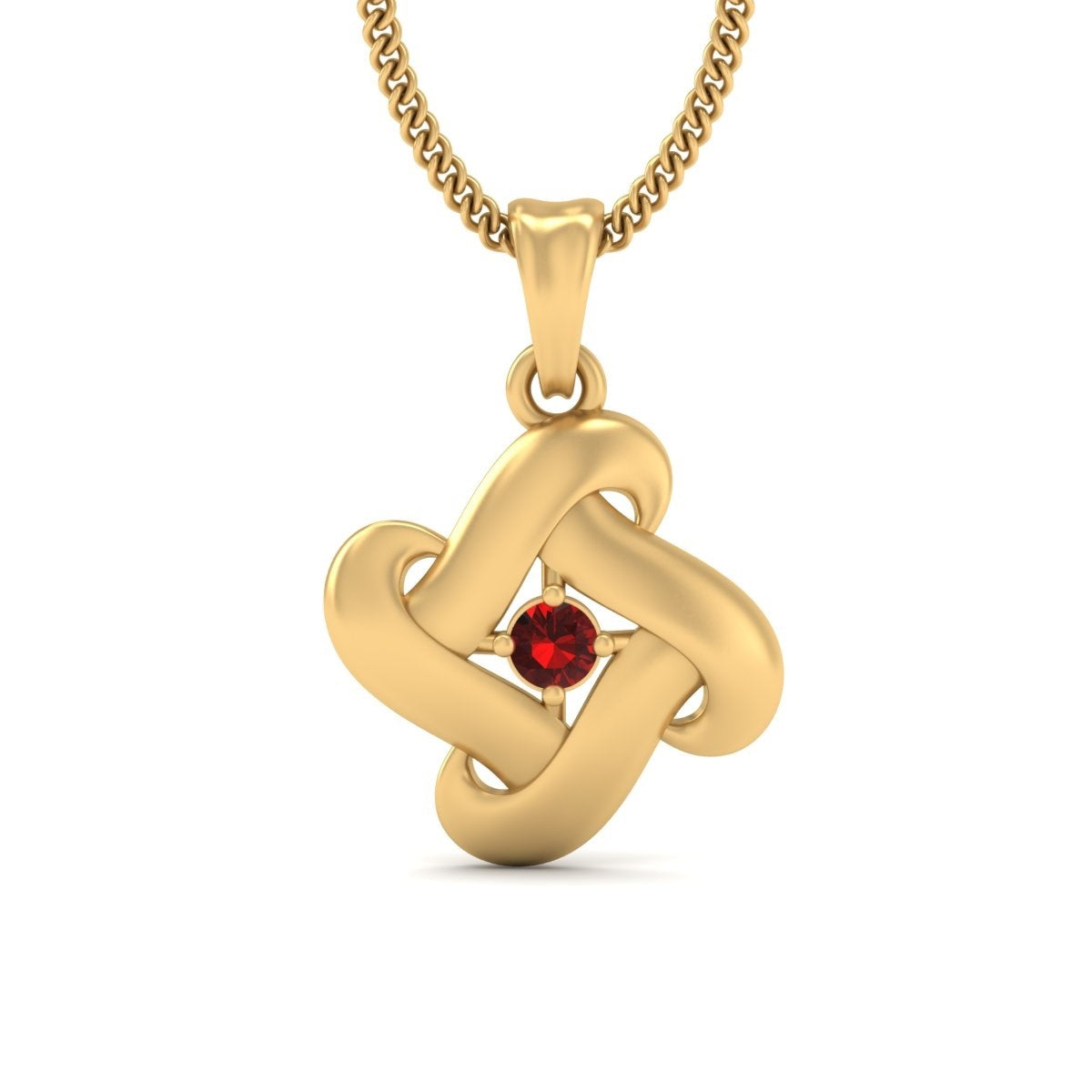 GOLD KNOT WEDDING PENDANT