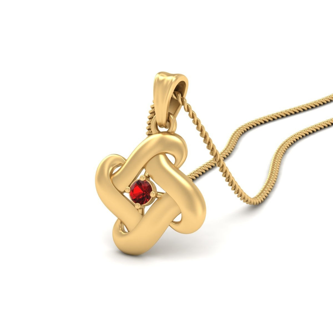 GOLD KNOT WEDDING PENDANT