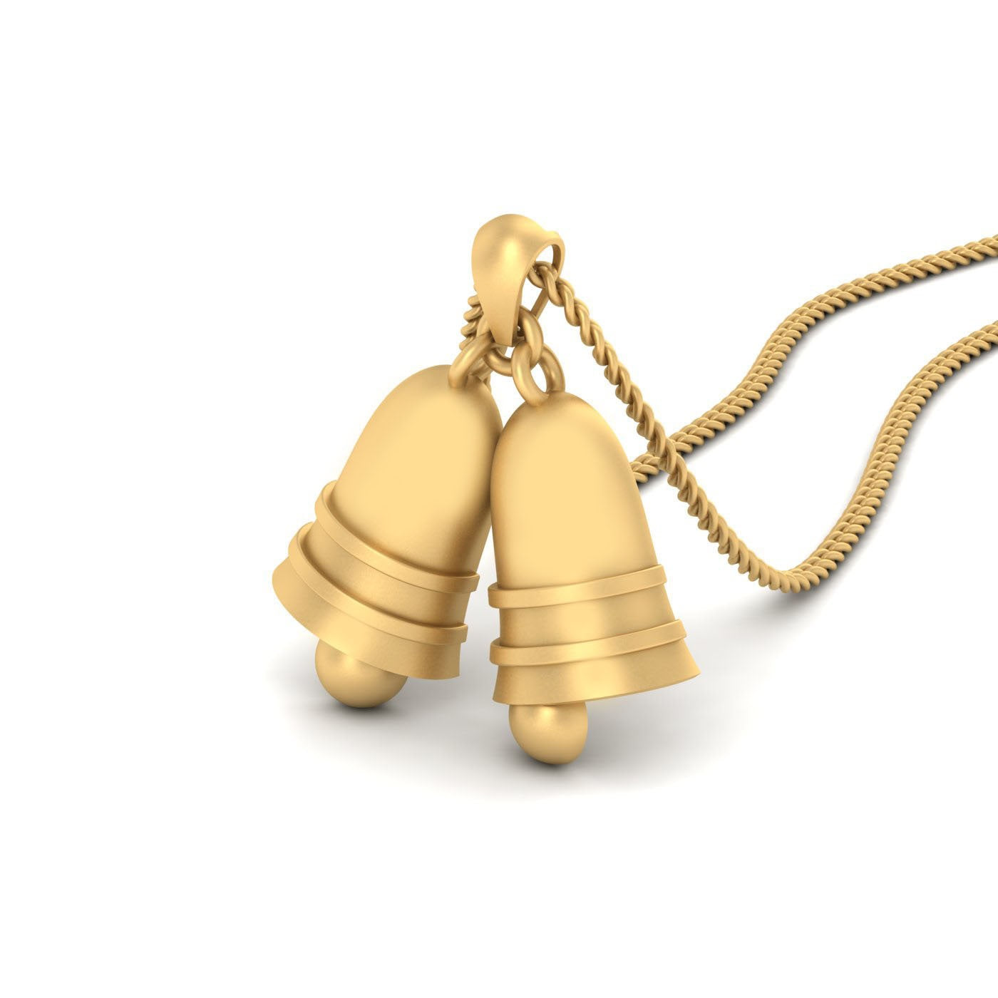 GOLD CHRISTMAS BELL PENDANT