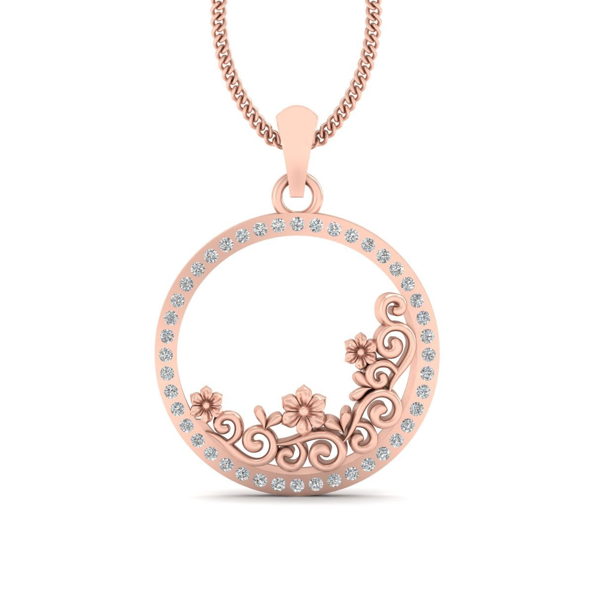 DIAMOND FLORAL WEDDING PENDANT