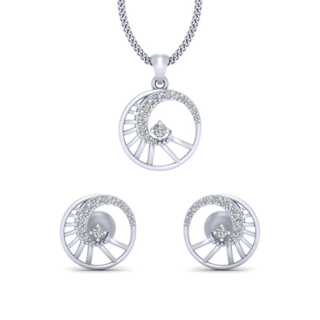 DIAMOND WEDDING PENDANT SET