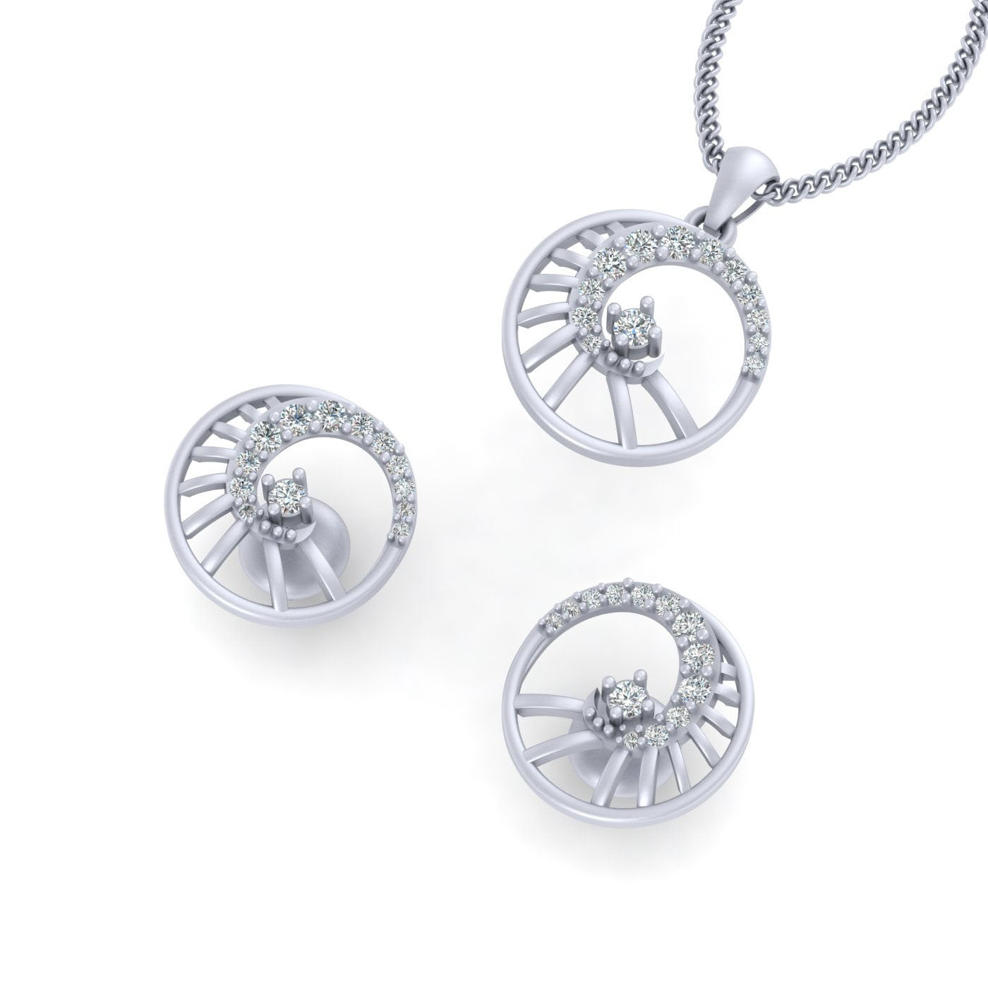 DIAMOND WEDDING PENDANT SET