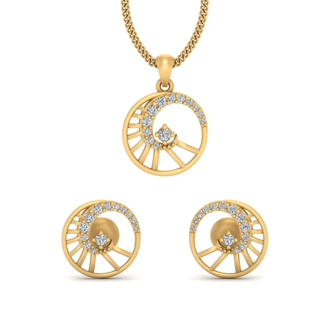 DIAMOND WEDDING PENDANT SET