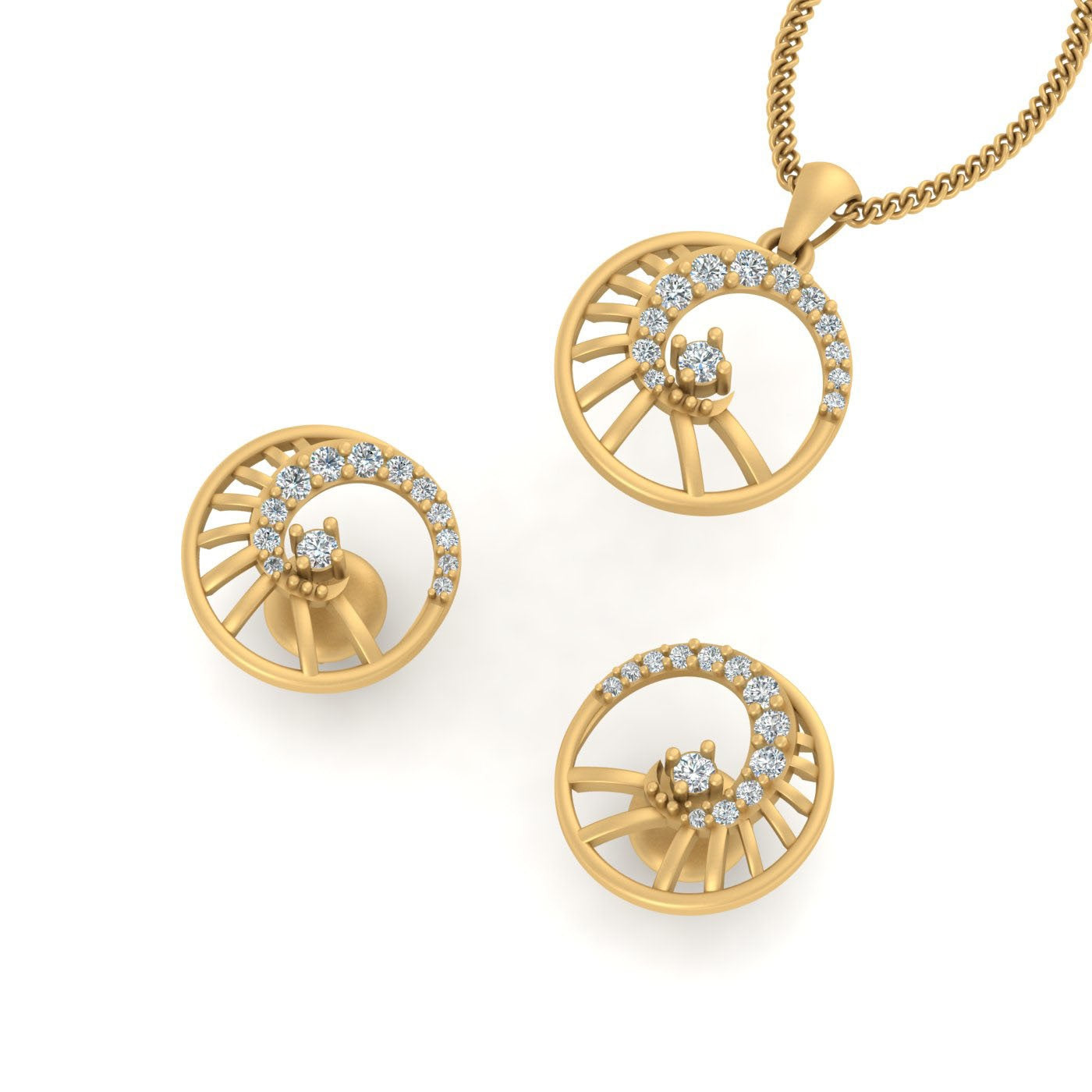 DIAMOND WEDDING PENDANT SET