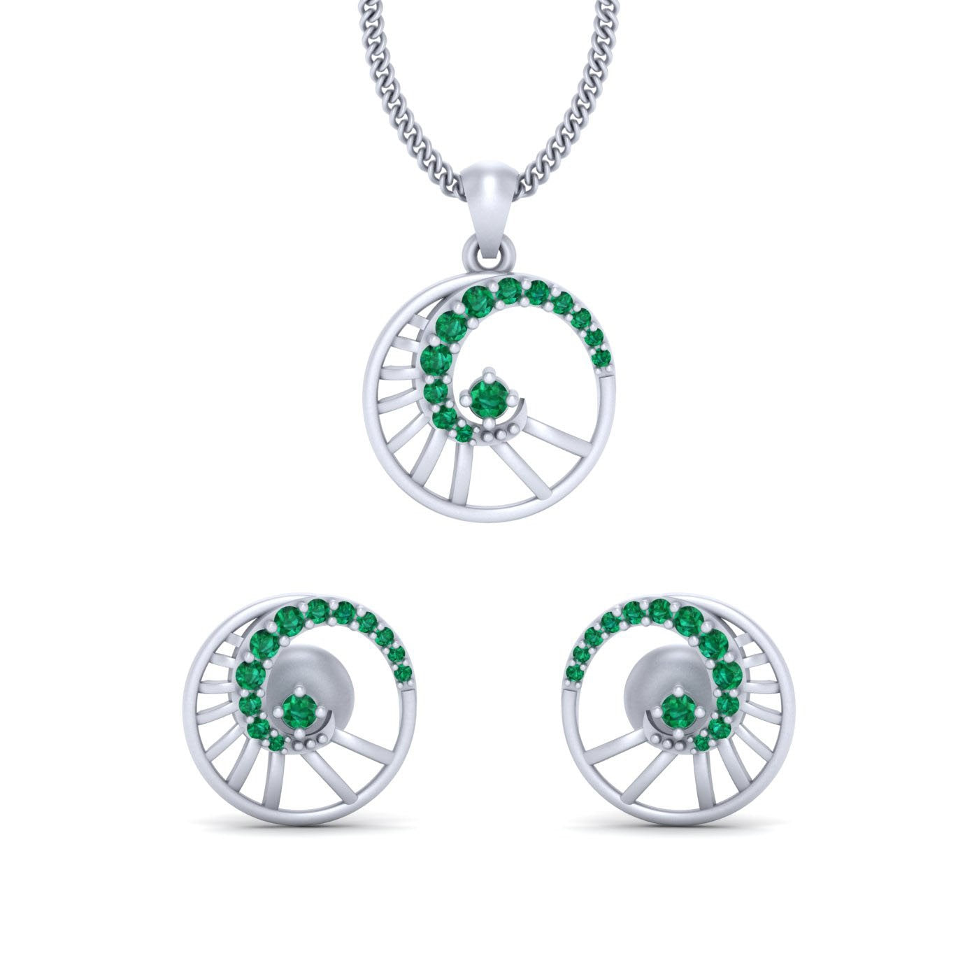 WEDDING PENDANT EARRINGS SET