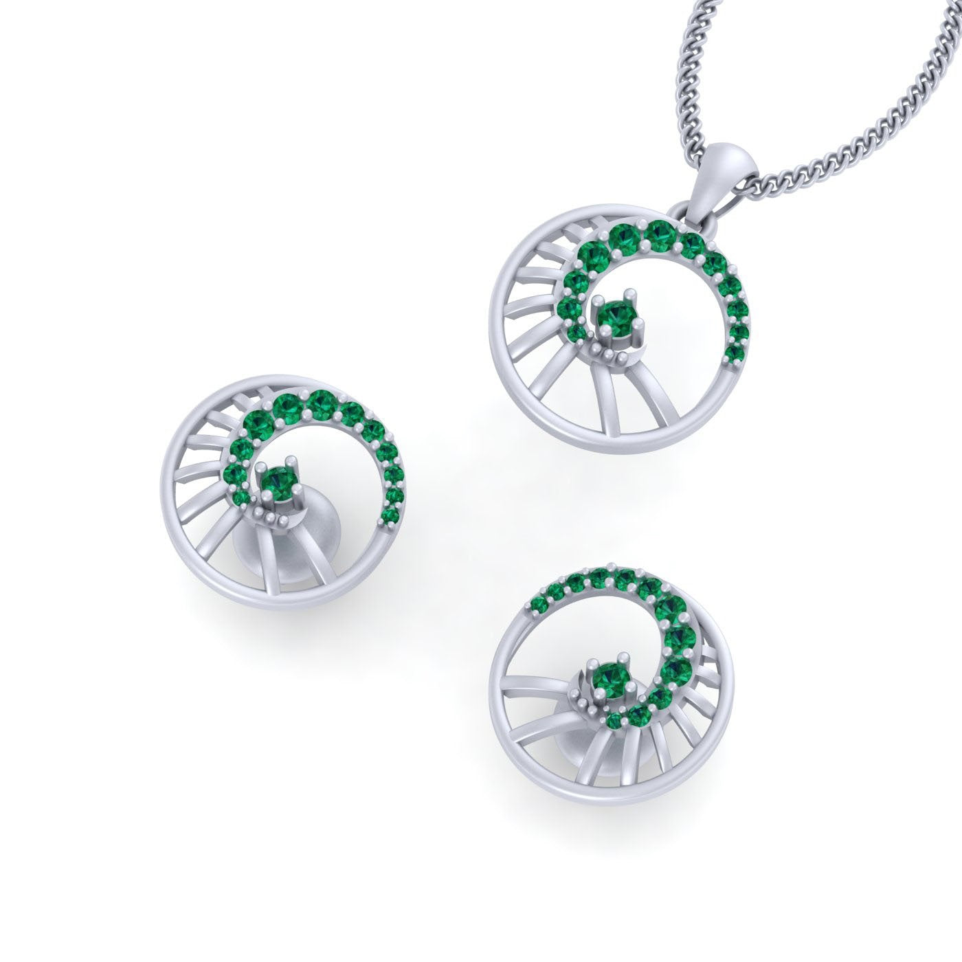 WEDDING PENDANT EARRINGS SET