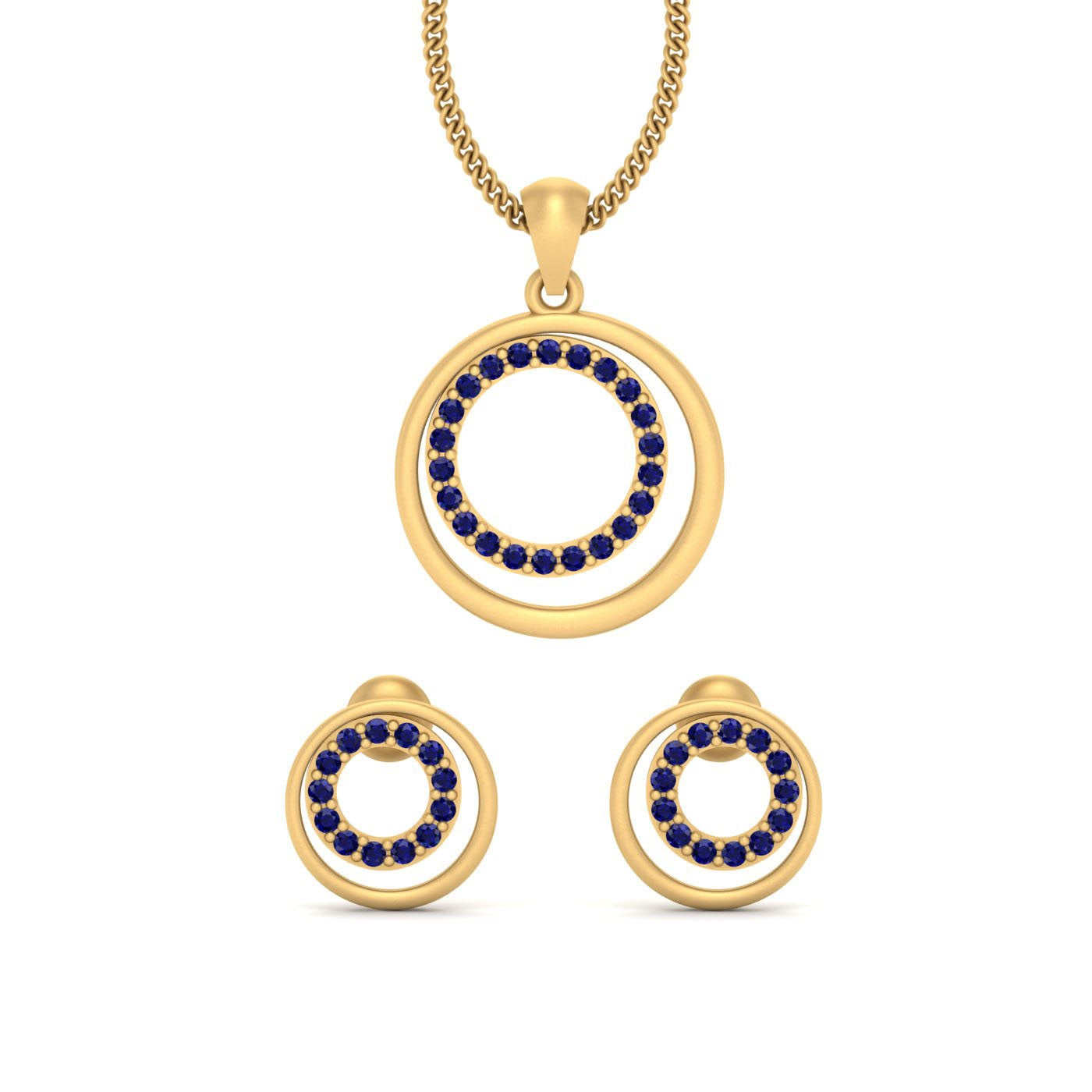 DOUBLE ROUND PENDANT SET