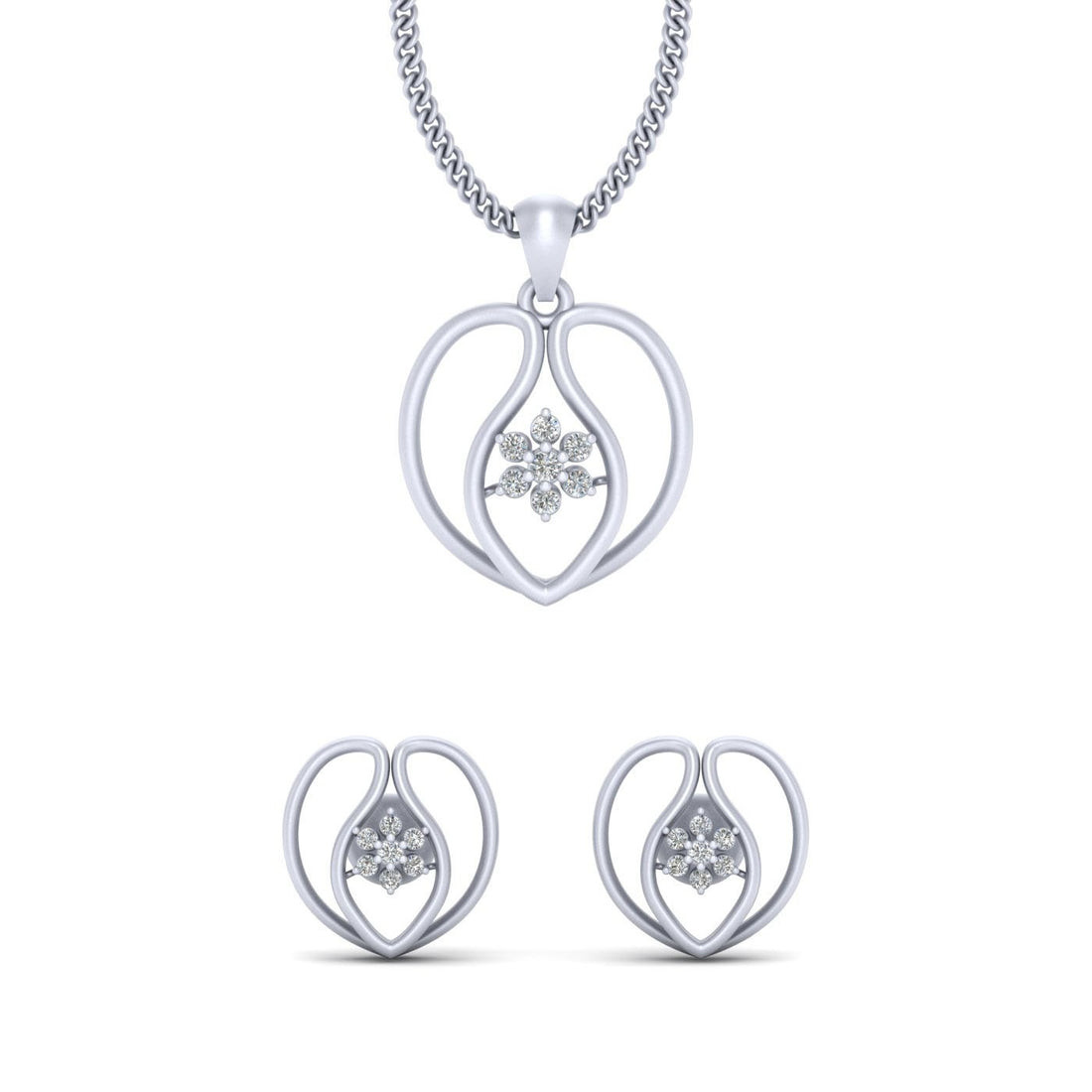 DELICATE PENDANT EARRINGS SET