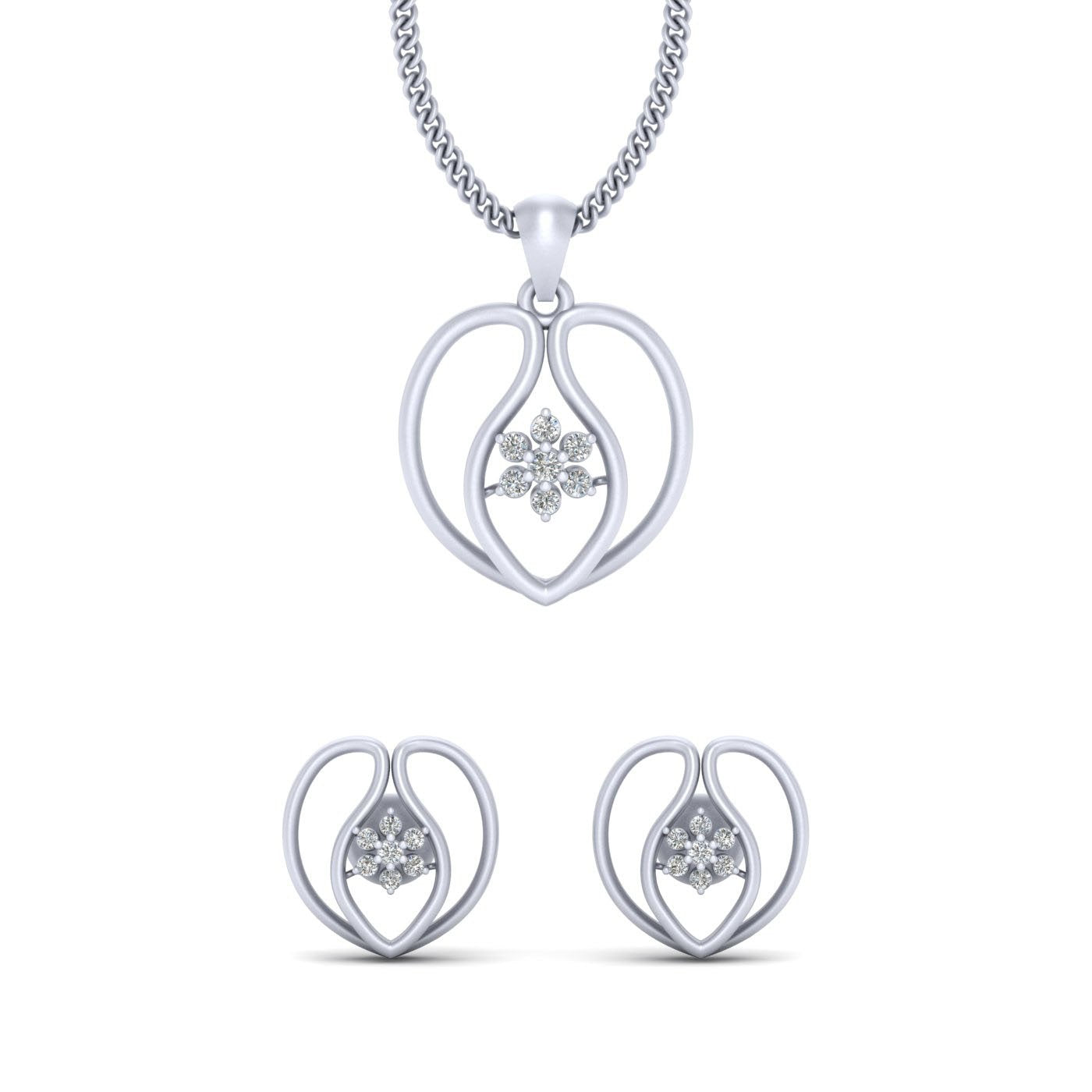 DELICATE PENDANT EARRINGS SET