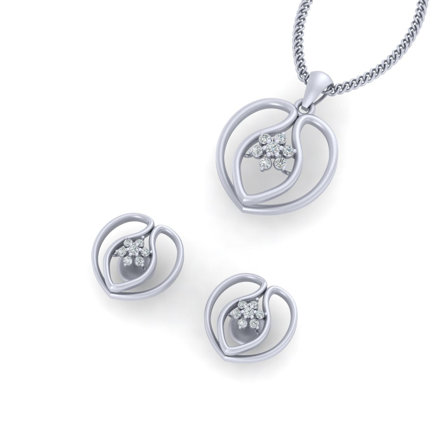 DELICATE PENDANT EARRINGS SET