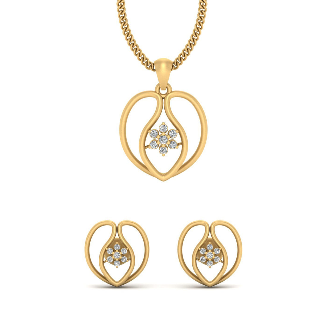 DELICATE PENDANT EARRINGS SET