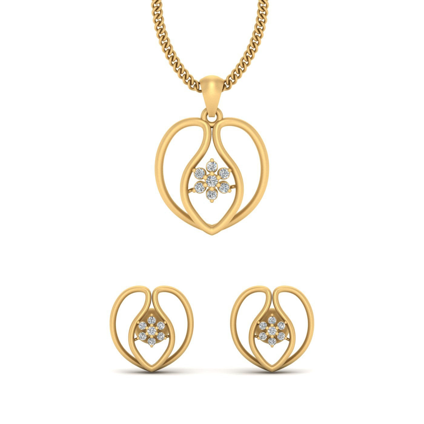 DELICATE PENDANT EARRINGS SET