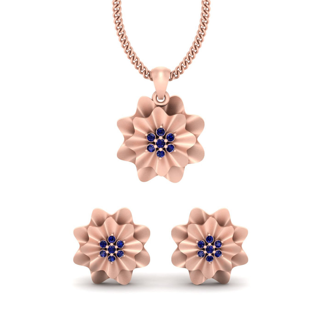 WAVY LOCKET EARRINGS SET