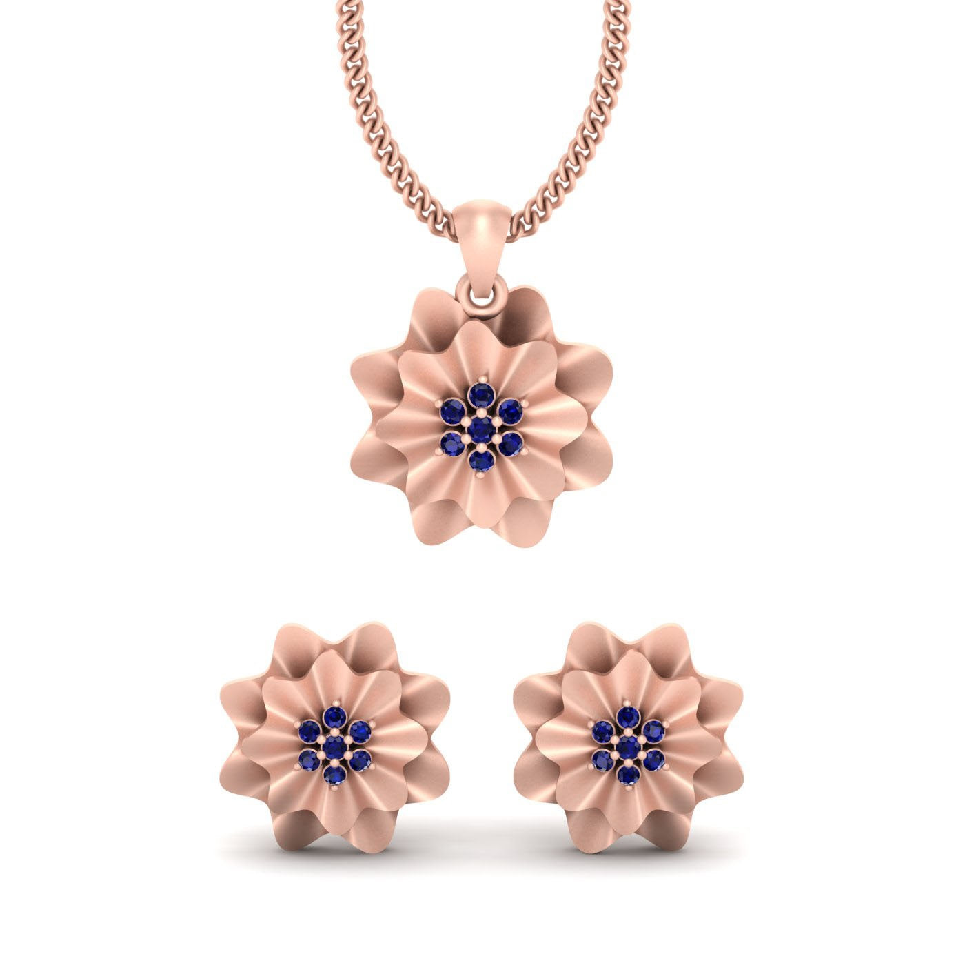 WAVY LOCKET EARRINGS SET