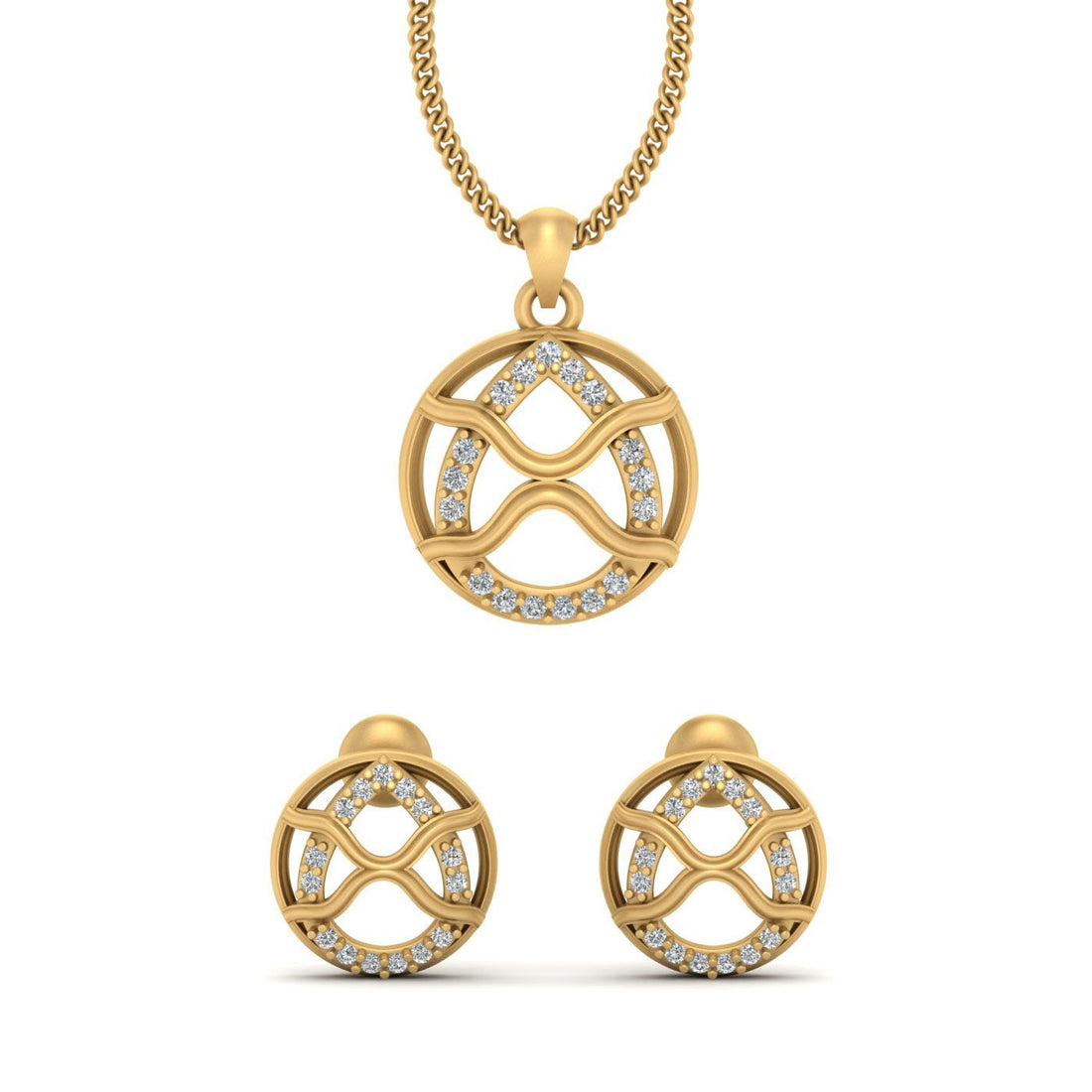 0.25CTTW DIAMOND PENDANT SET