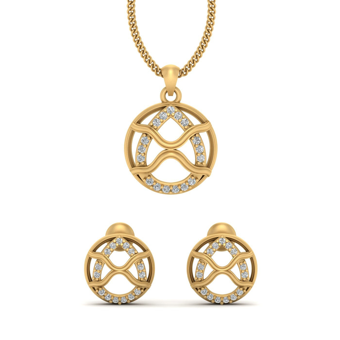0.25CTTW DIAMOND PENDANT SET