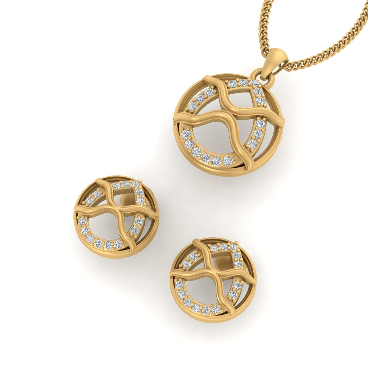 0.25CTTW DIAMOND PENDANT SET