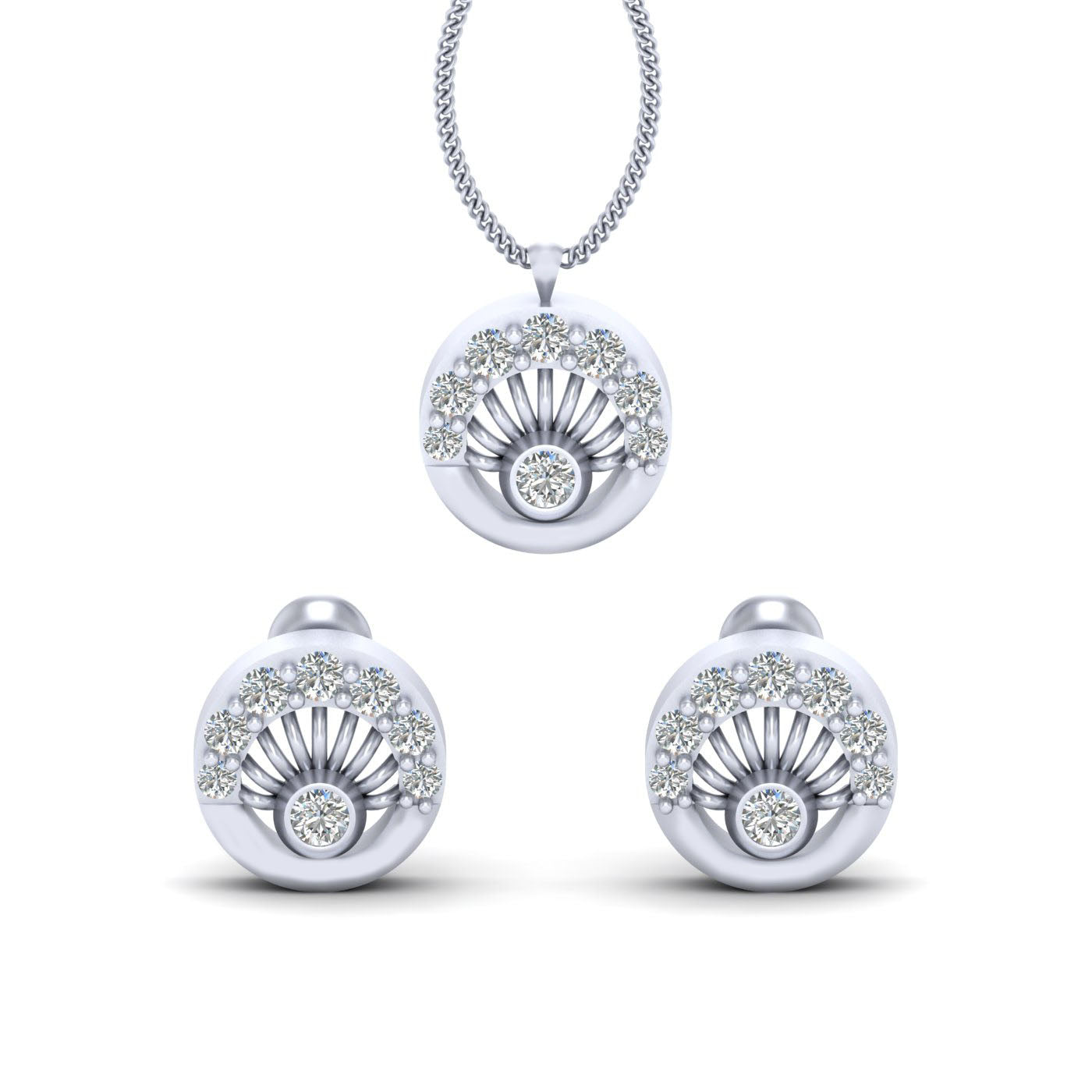 DIAMOND PENDANT EARRINGS GOLD